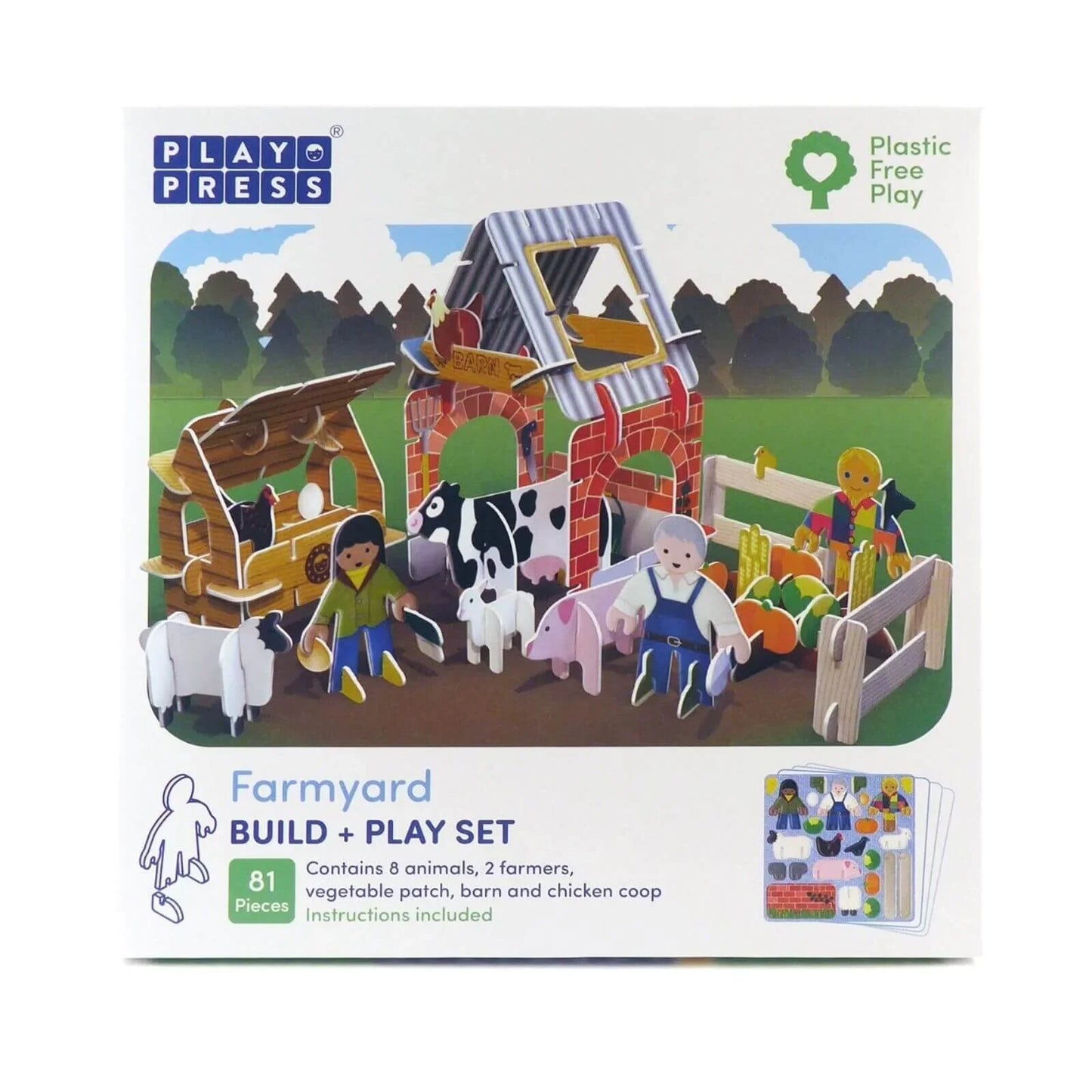 Playpress Toys Farmyard Playset