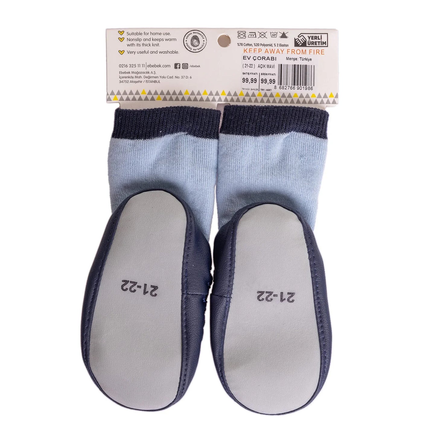 Minissa Baby Boy Pack of 3 Socks - Light Blue
