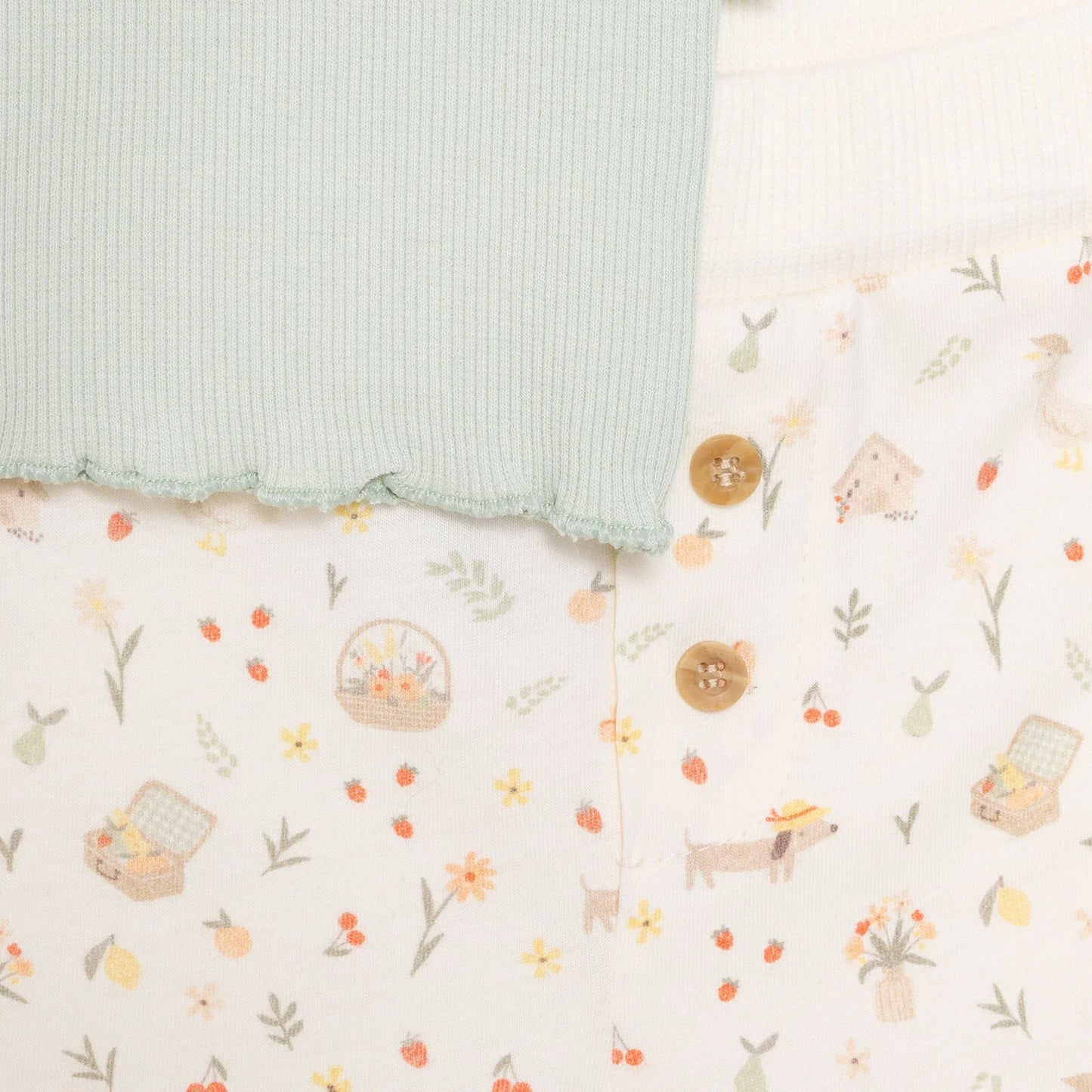 Bebetto Newborn Cute Duck Tshirt-Short - Multicolour