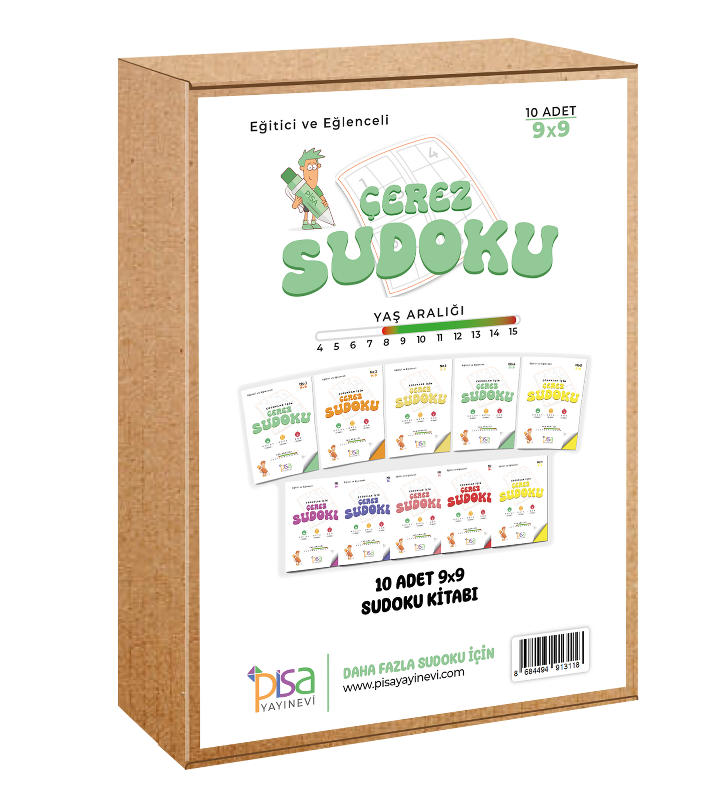 9x9 Eğitici ve Eğlenceli 10 Adet Çerez Sudoku Set