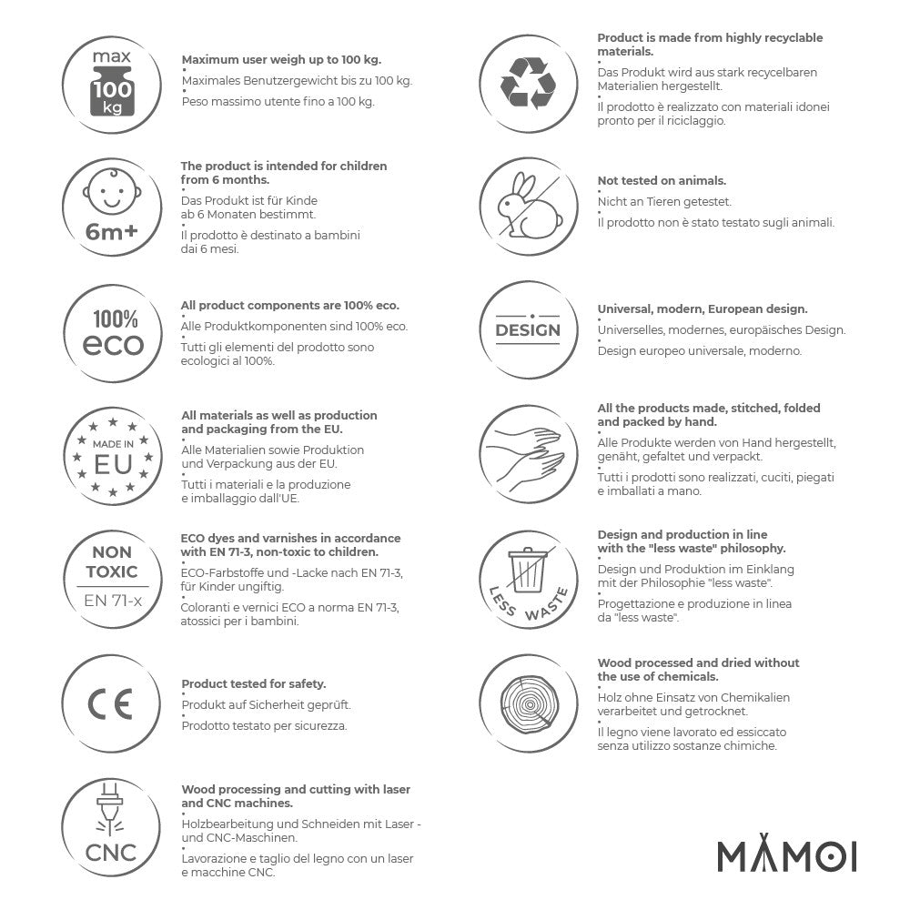 MAMOI® Wooden balance board for kids, Rocker seesaw, Baby balancing games, Toddler balance game, Wobble board, Play equipment for children, montessori sensory toys-3