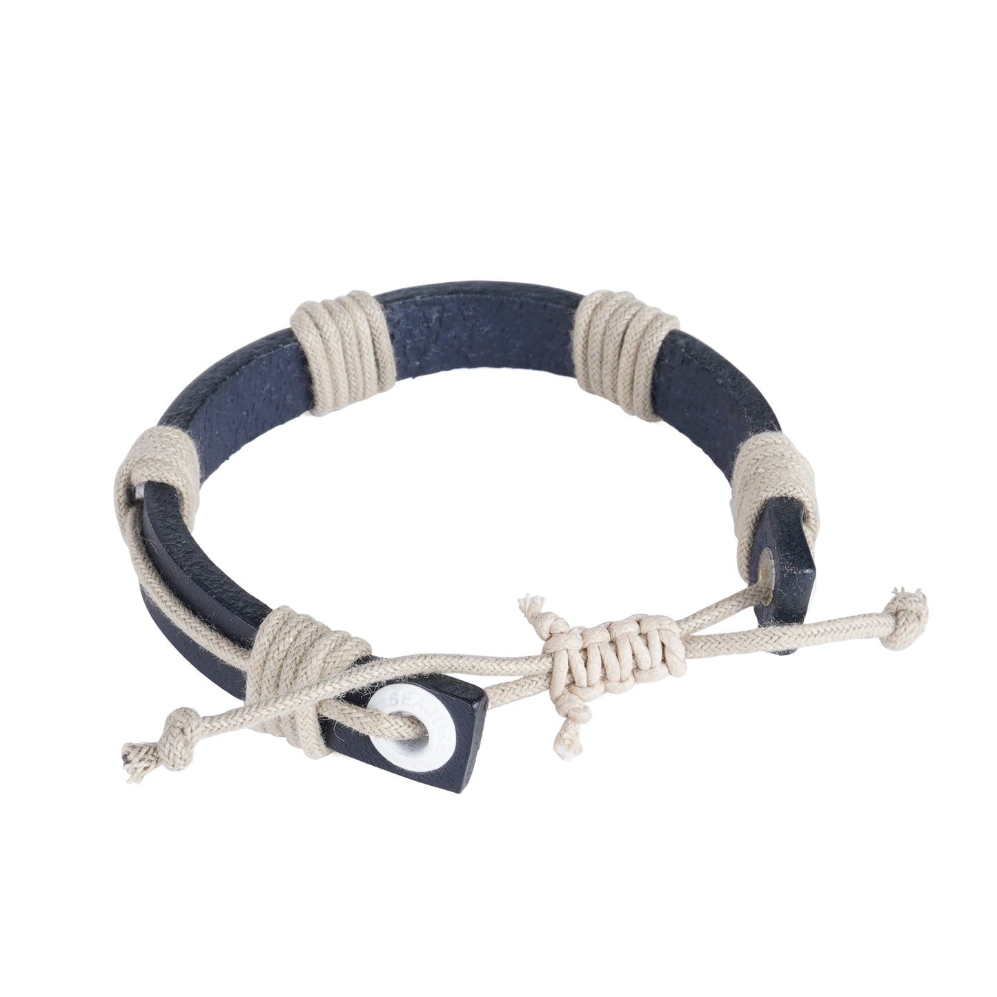 Nautical Rope and Leather Motuo Bracelet-0