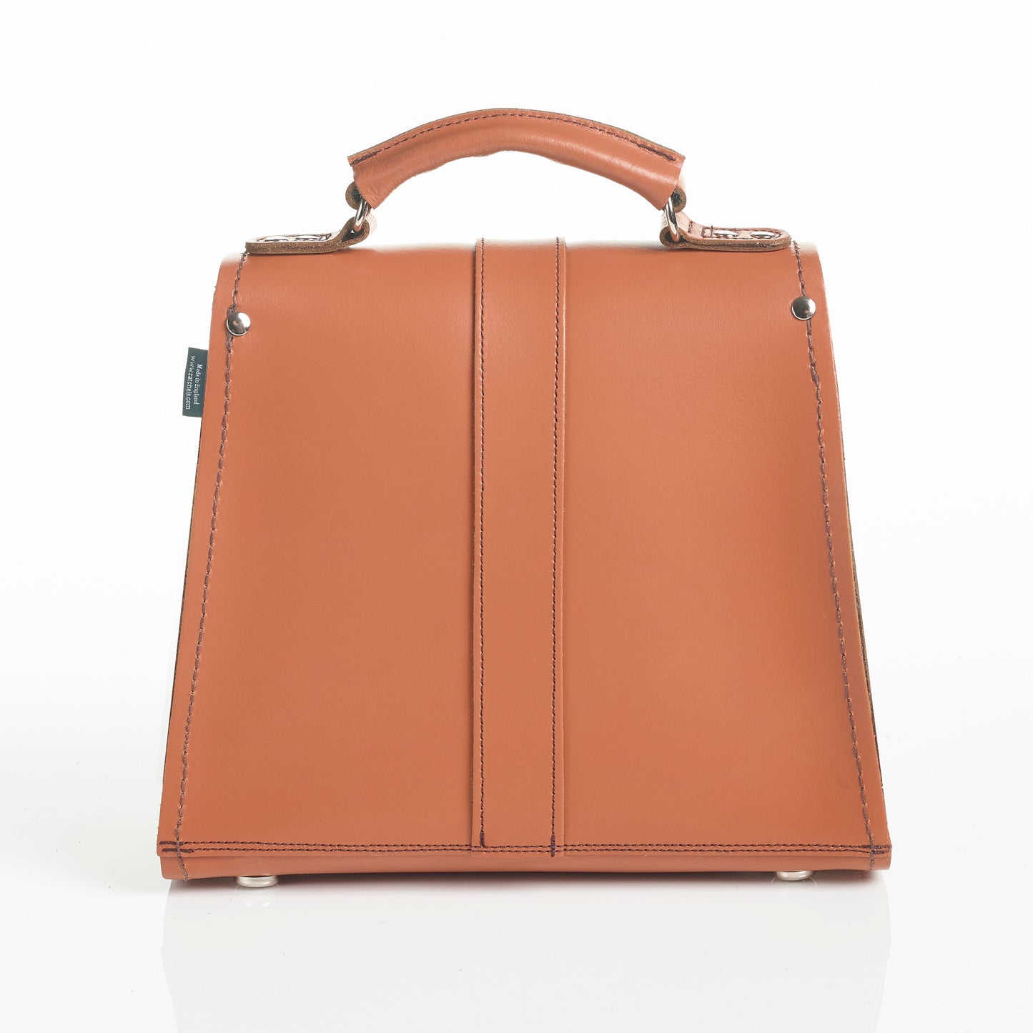 Handmade Leather Cross Body Bag - Burnt Orange-4