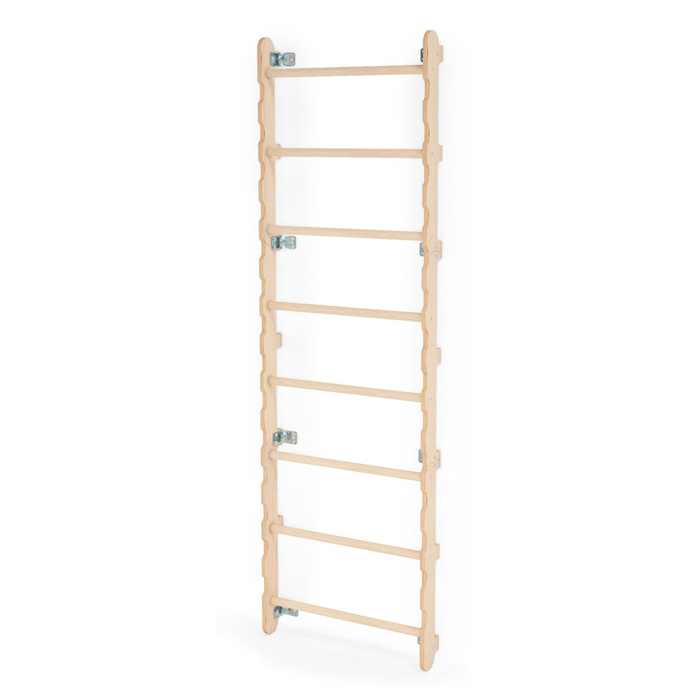 MAMOI® Indoor climbing frame, wall bars for children’s room, gymnastic rings for kids to climb, climbing wall and play equipment made of plywood, gym equipment with pull-up bar for indoor use, sports equipment from 3 years old.-0