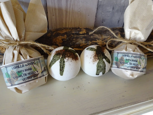 Aromatherapy Bath Bomb Vanilla Woods