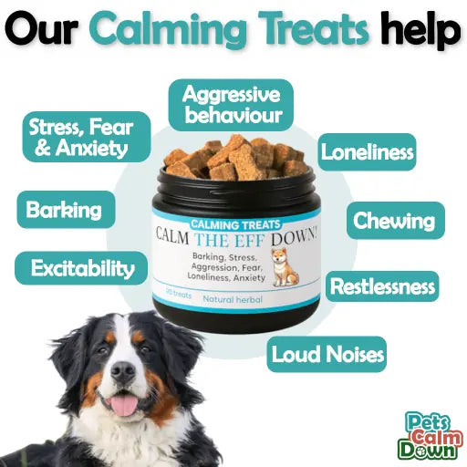 Calming dog treats for barking, stress, anxiety (natural herbal)