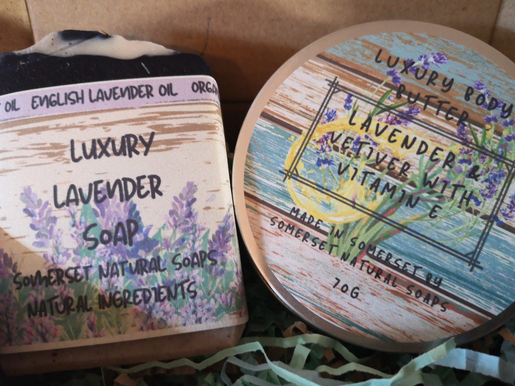 Gift set Luxury Body Butter Lavender & Vetiver  & Luxury Lavender Soap