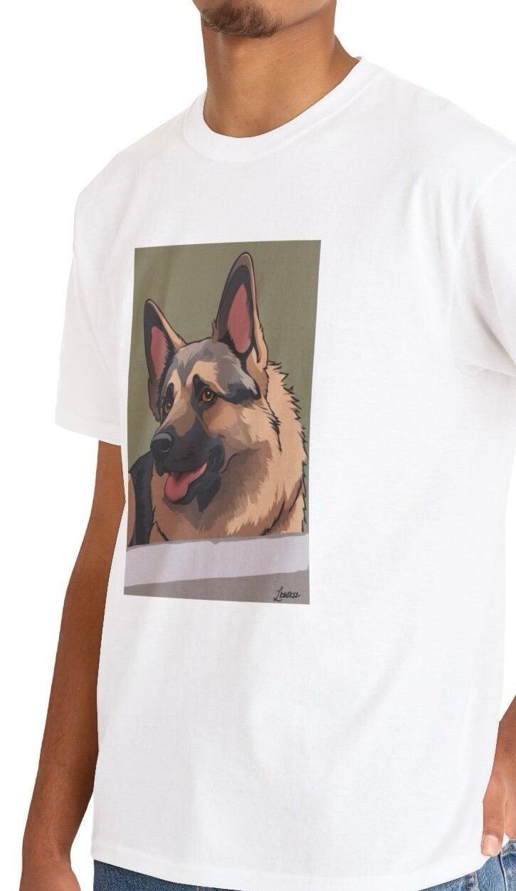 Cartoon German Shepherd T-Shirt | Cute Dog Lover Gift
