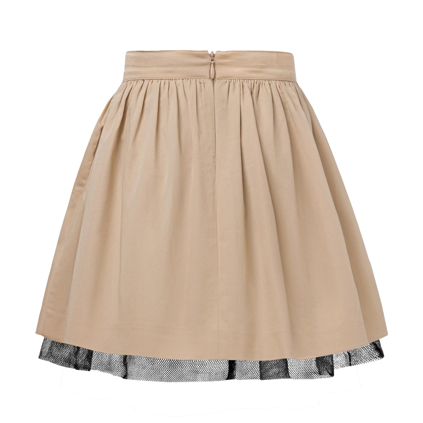 Kids Beige Cotton Skirt with Submarine-2