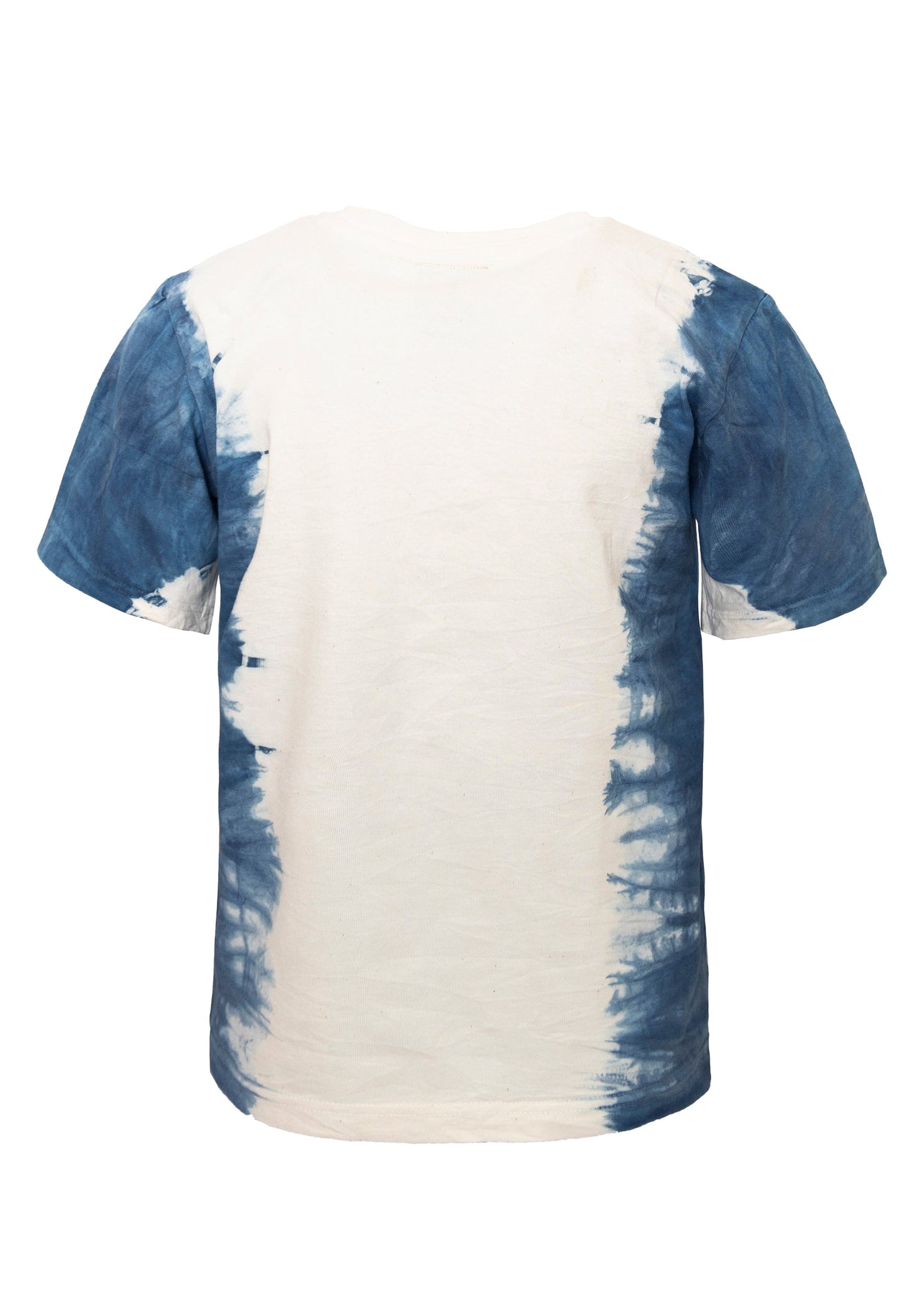 Artisanal Girls and Boys T-Shirt naturally dyed Indigo with Hand Print-4