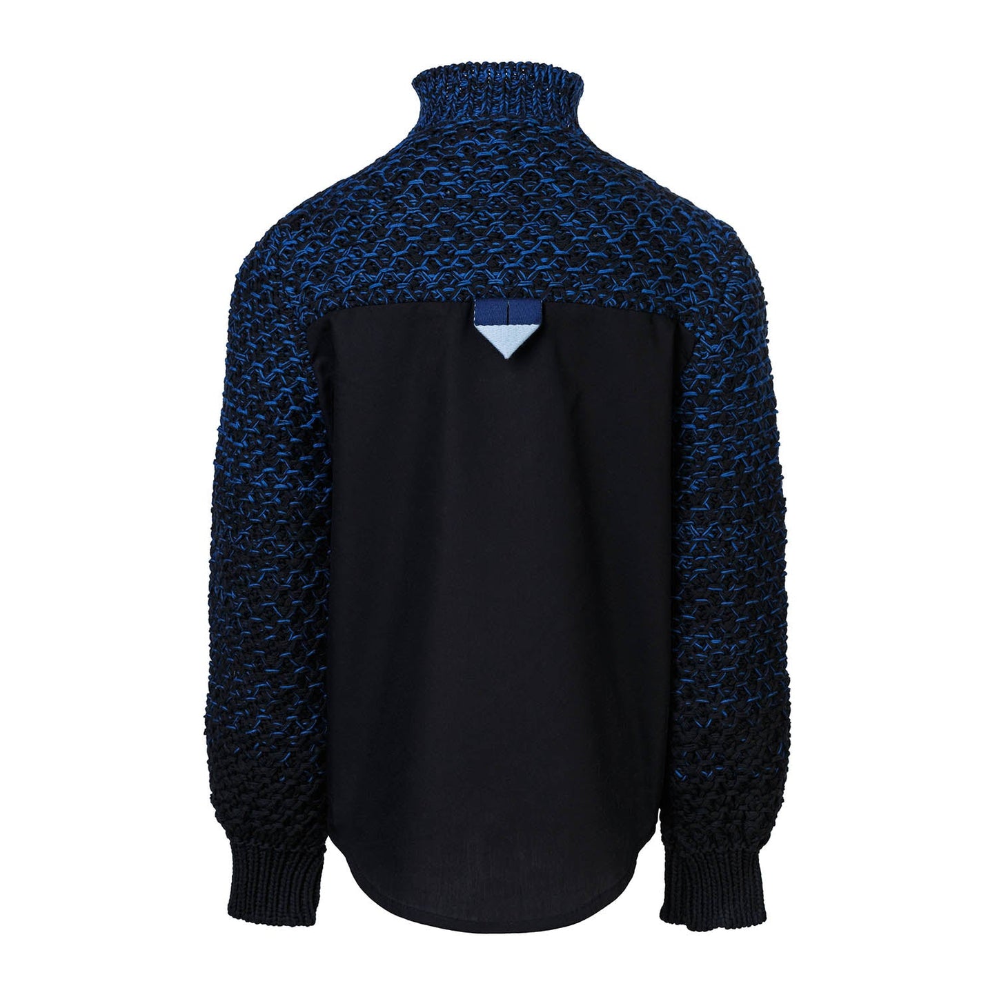 Black Shirt with Knitwear - Organic Cotton-3