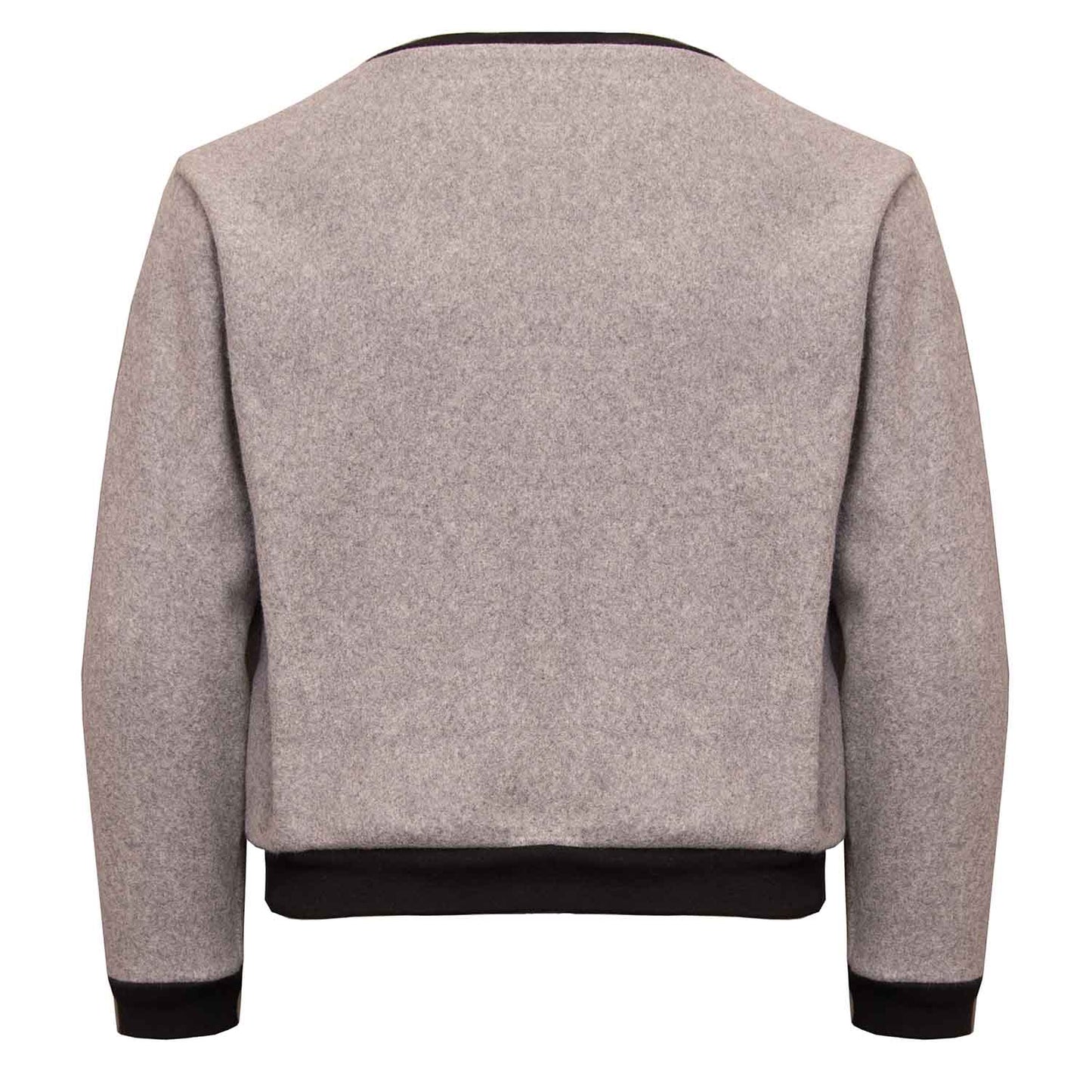 Grey Fleece Sweatshirt with Dragon Appliqué-2