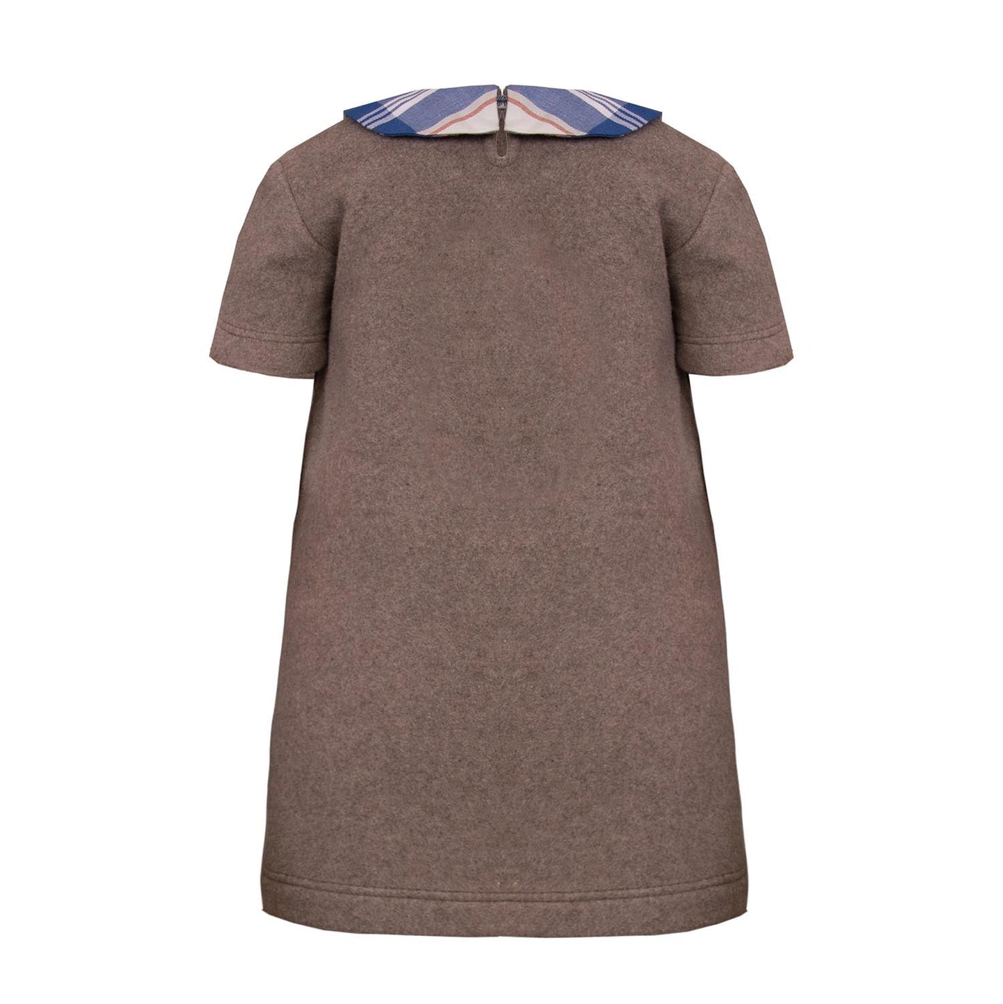 Beige Cotton Fleece Baby Dress-1