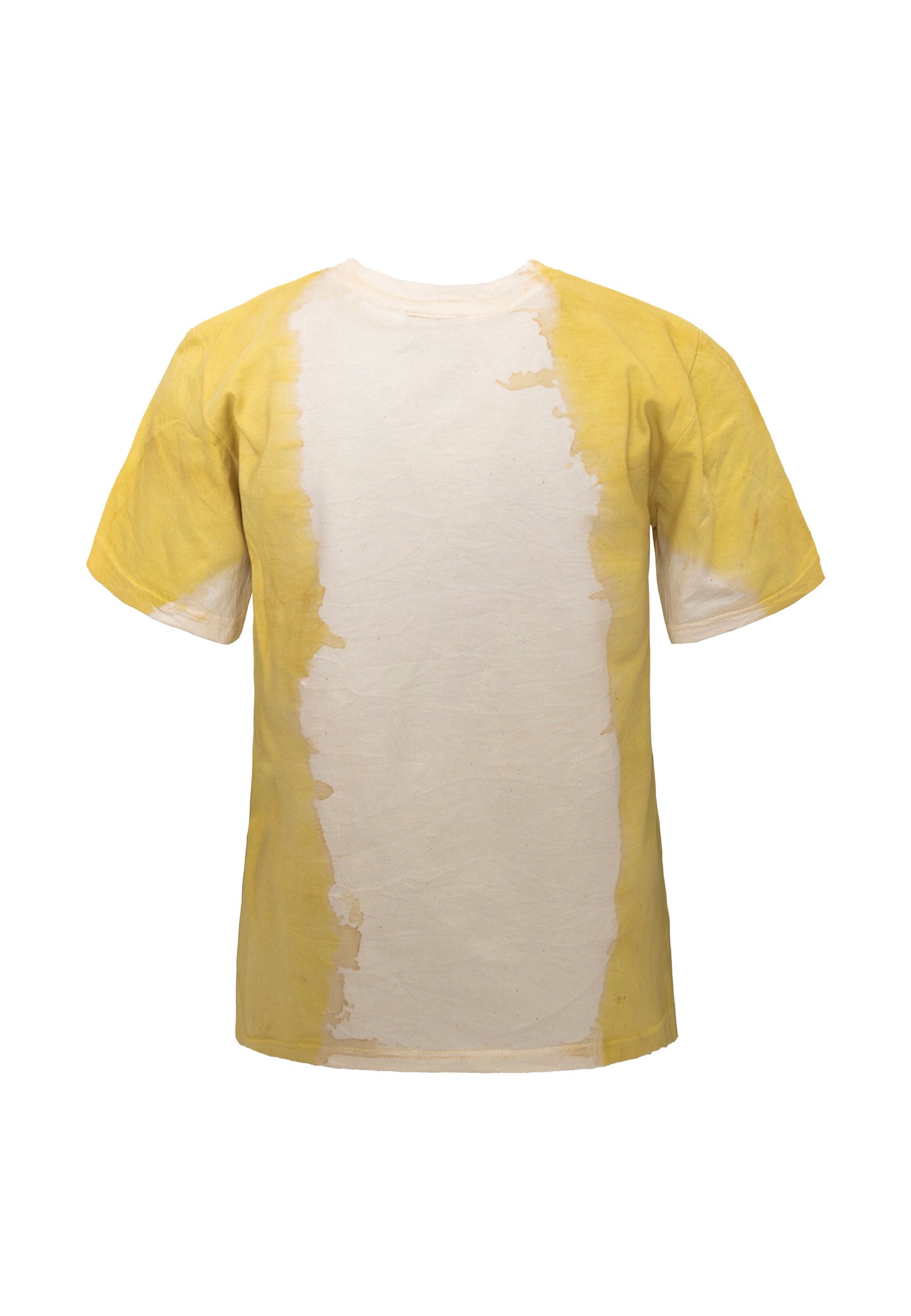 Artisanal Girls and Boys T-Shirt naturally dyed Turmeric with Hand Print-4