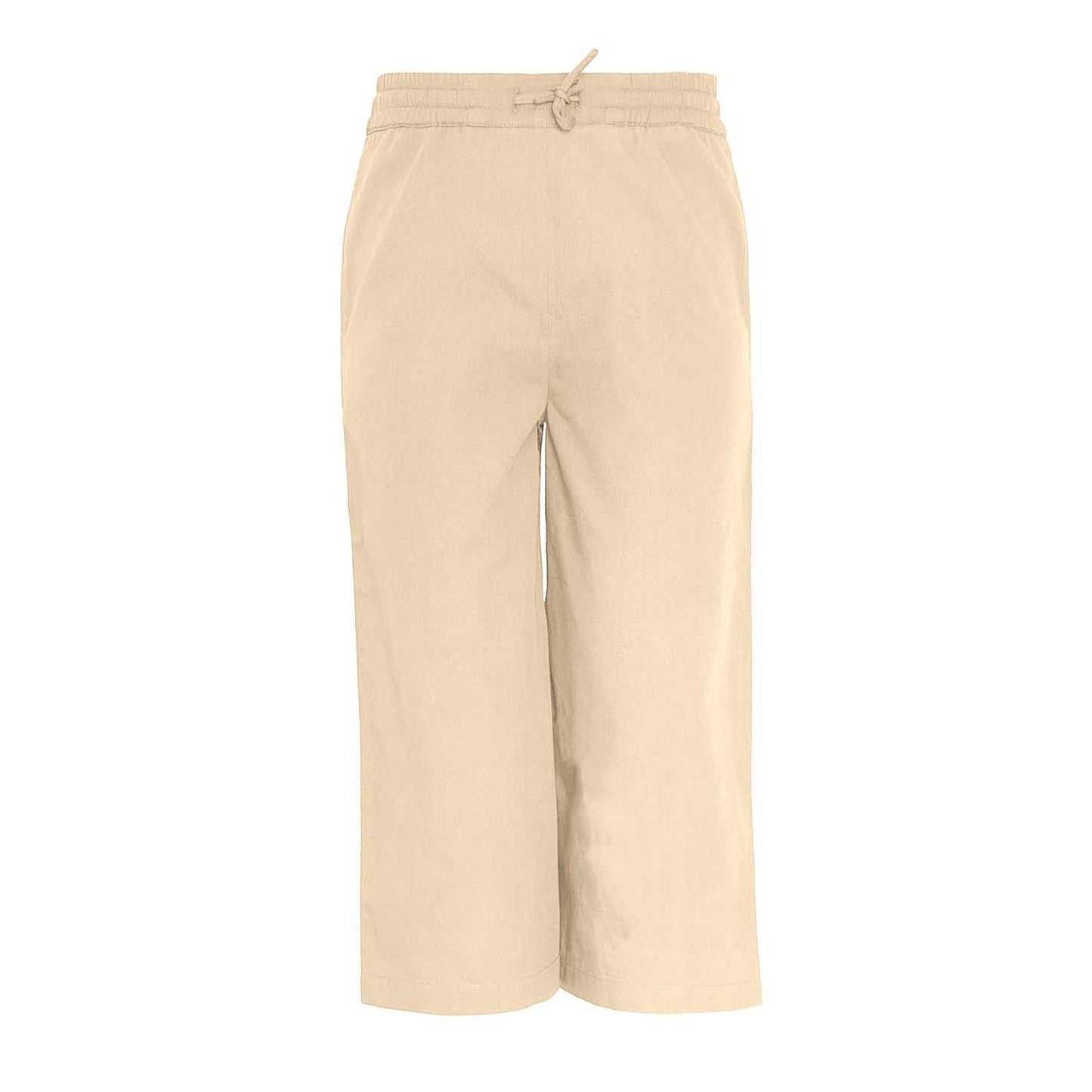Beige Cotton Pants-0
