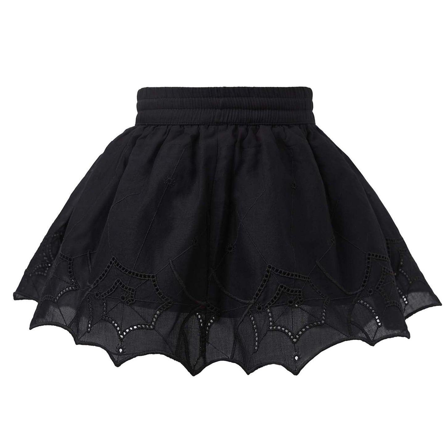 Black Spiderweb Lace Skirt-2