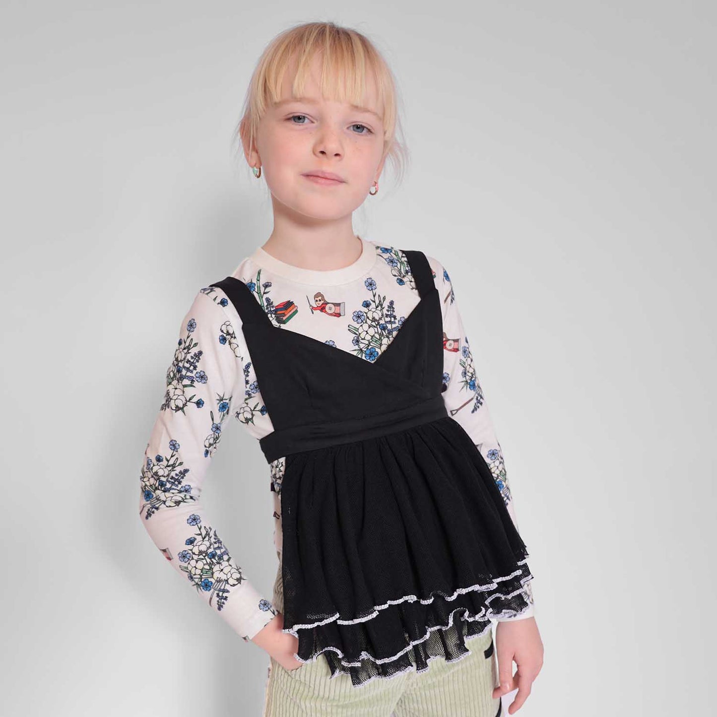 Black Ruffle Top-1