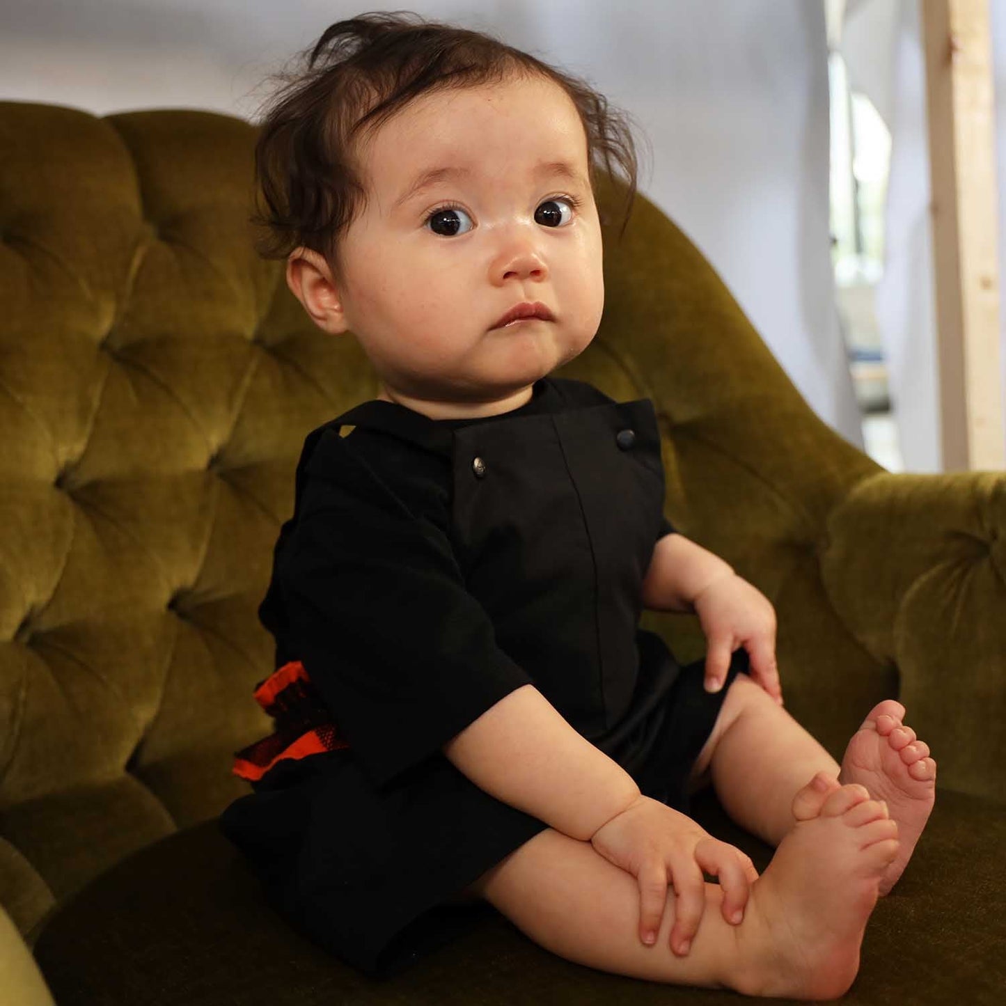 Baby Playsuit in Black-2