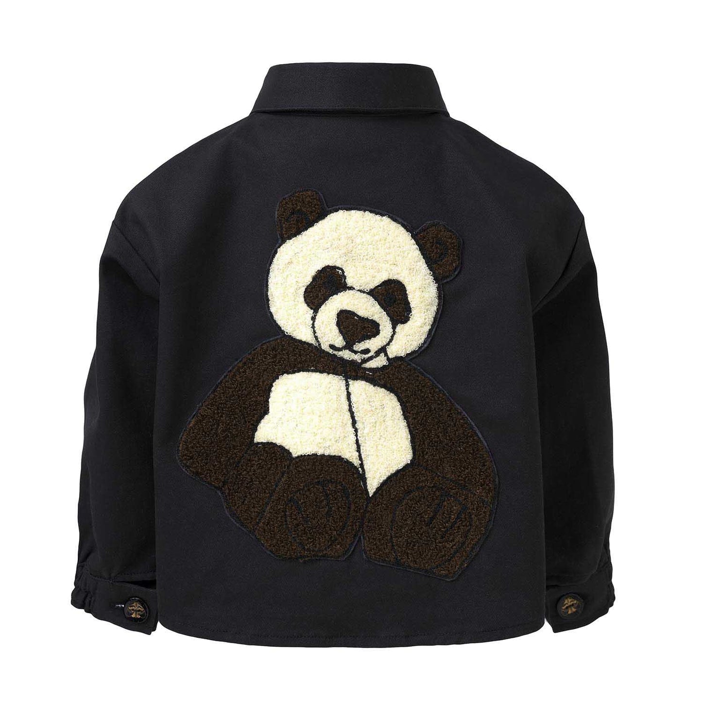 Baby Black Tunic with Panda Embroidery-1