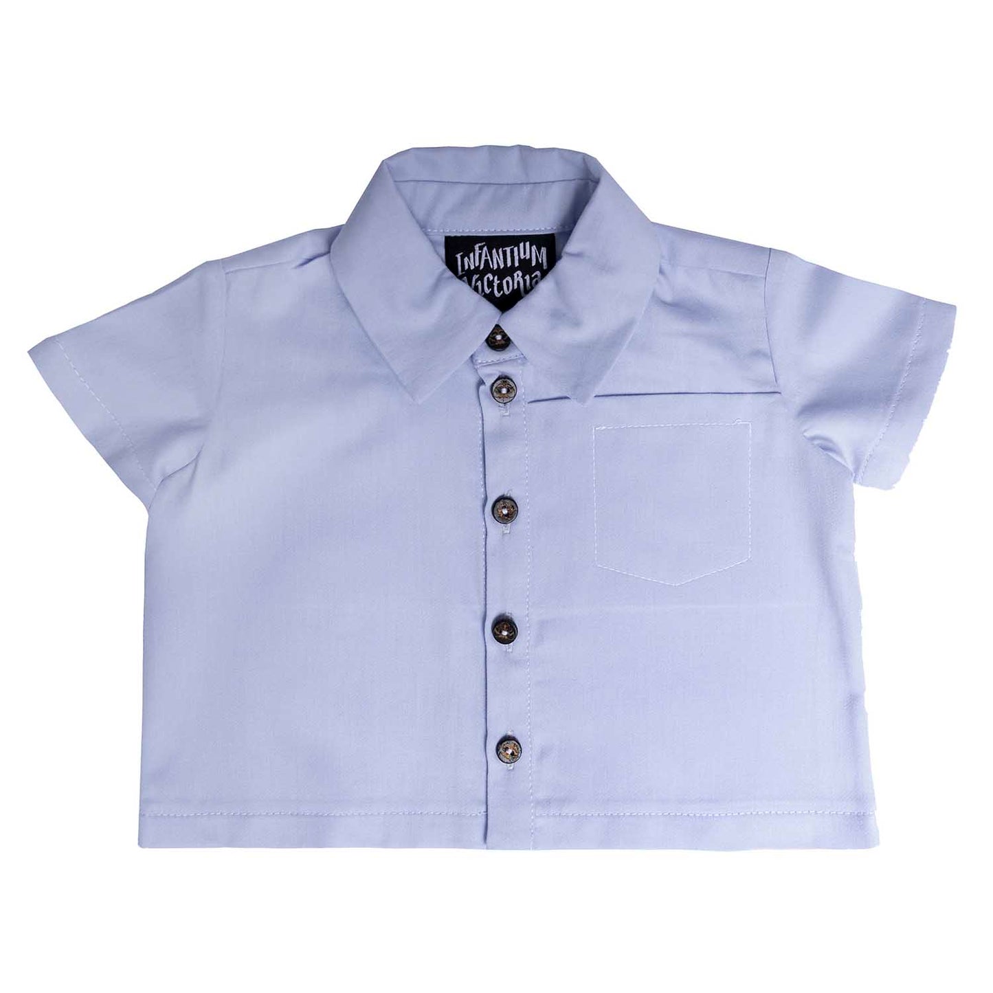 Blue Sateen Baby Shirt-0