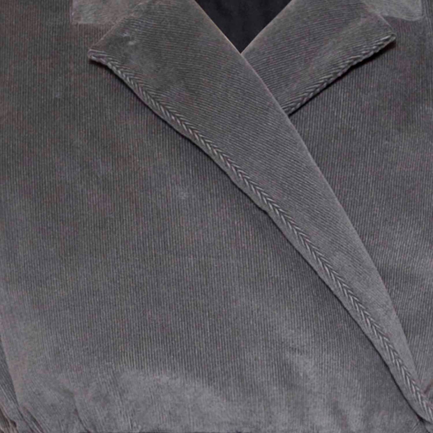 Grey Velvet Sleeveless Kids Vest-3