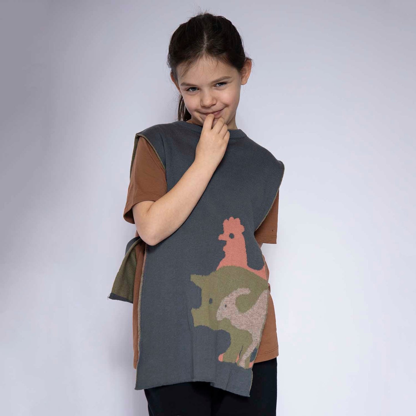 Grey Knitted Vest-2