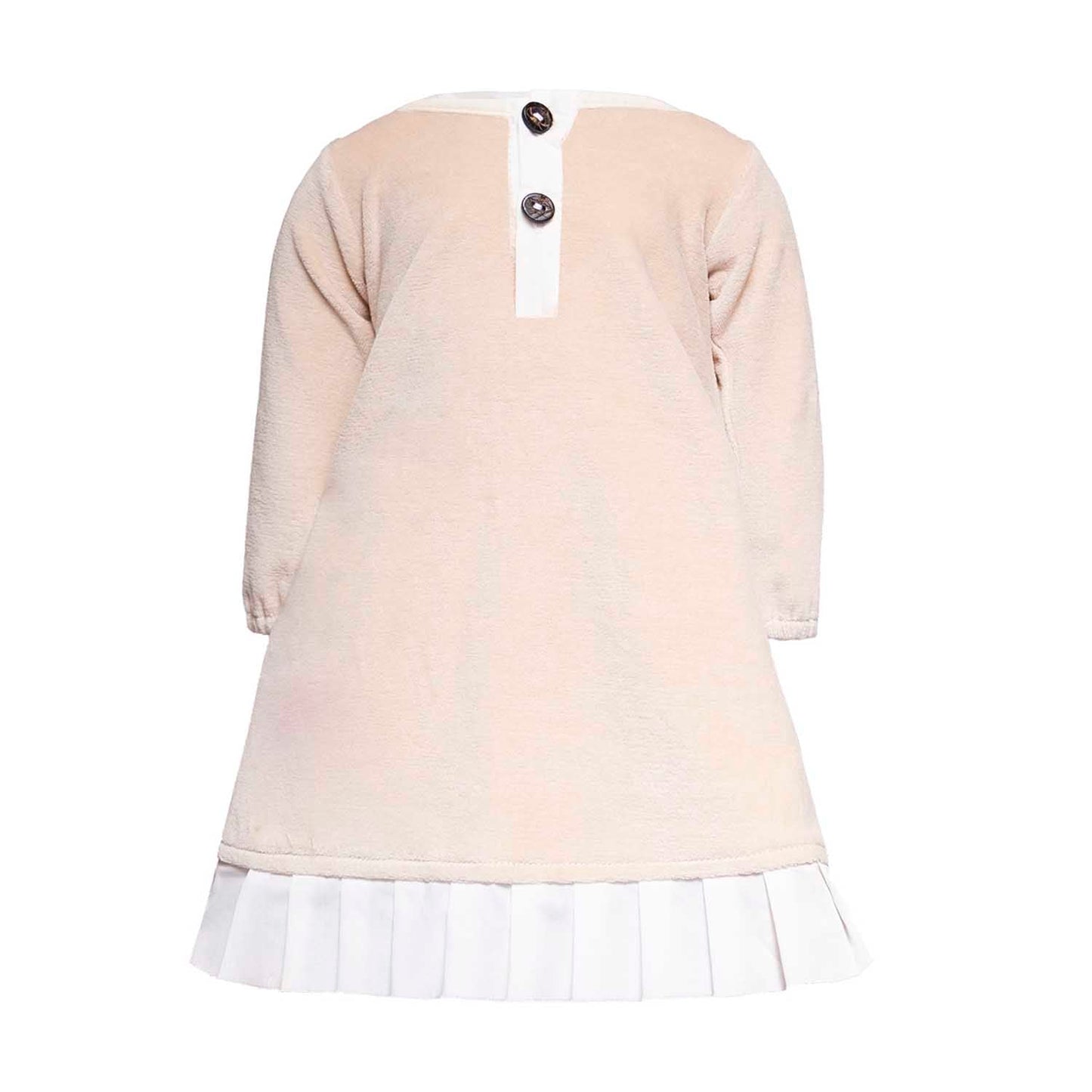 Baby Dress in Peach with Appliqué-2