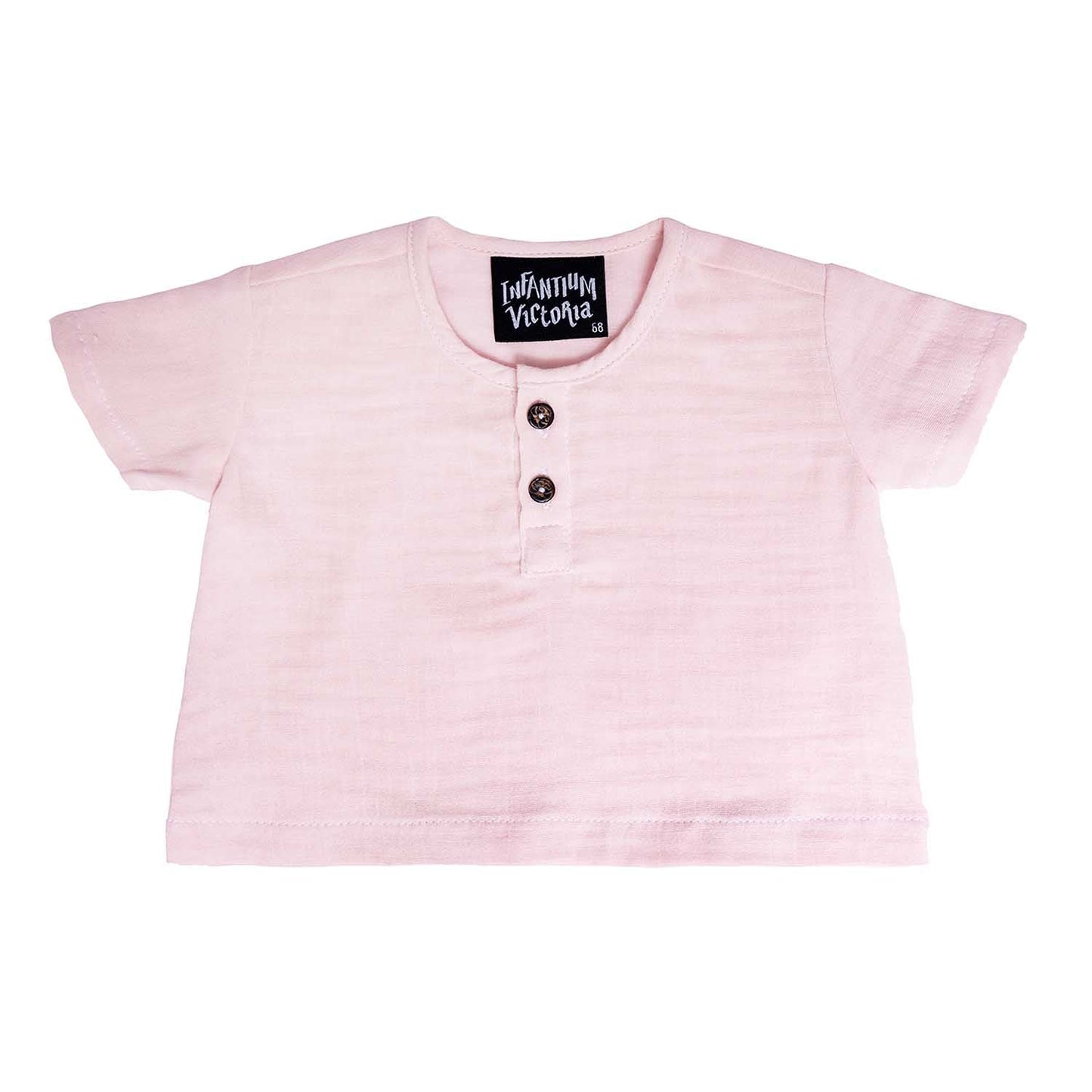 Baby T Shirt in Pink Muslin-0