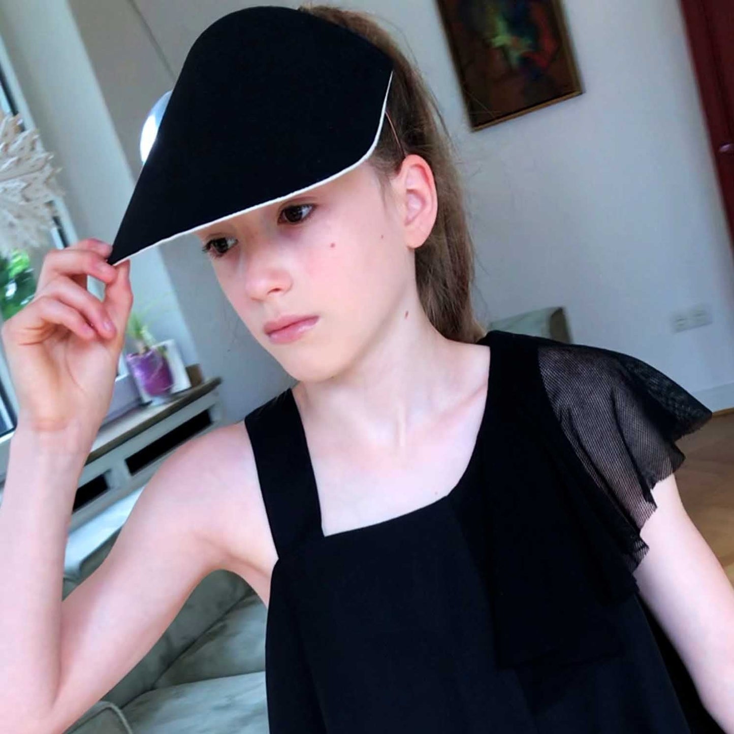 Black Cotton Cap-1