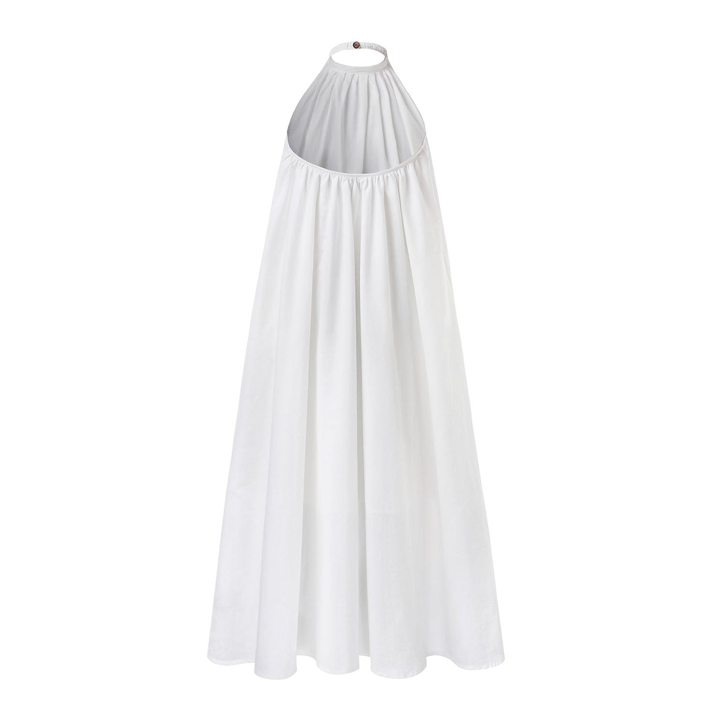 Girls' Boho Beach Dress in White Cotton-2