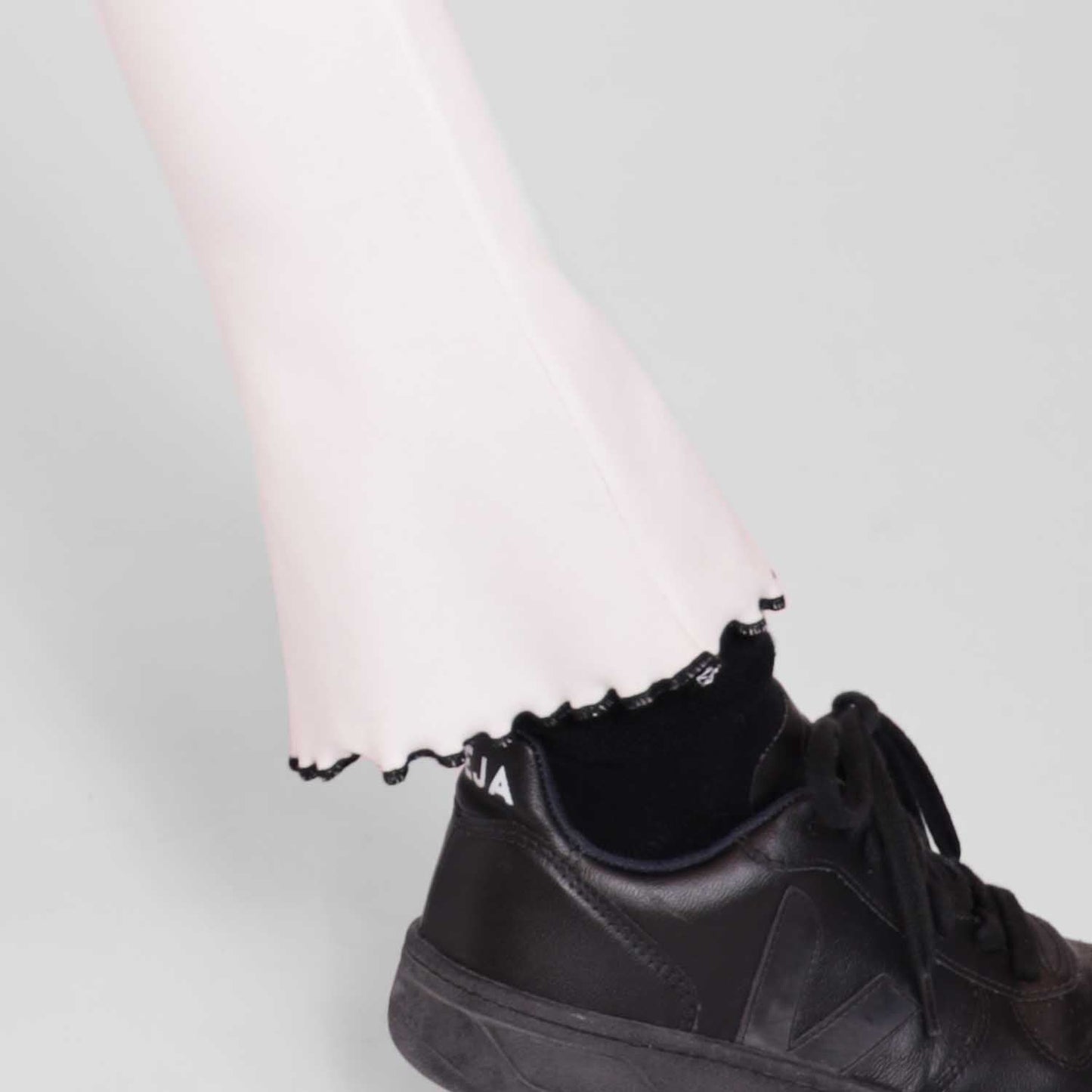 White Flare Leggings-2