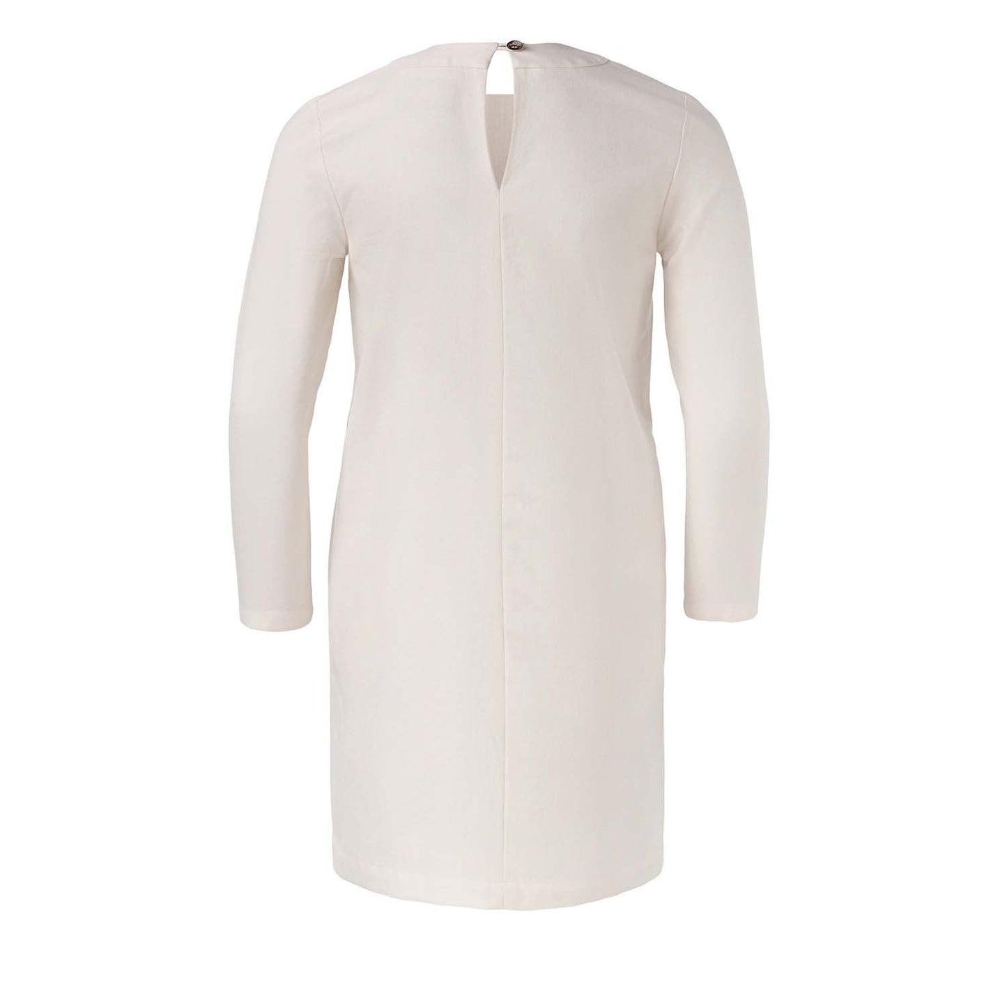 White Dress with Tulle Draping-2