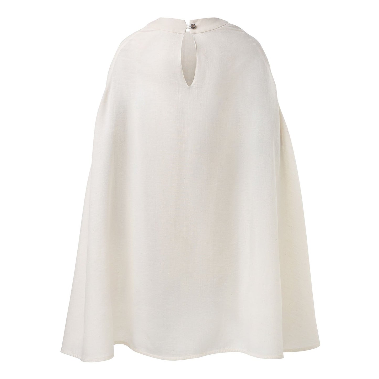 White Smock Dress for Girls with Vegan Cashmere Cape-2