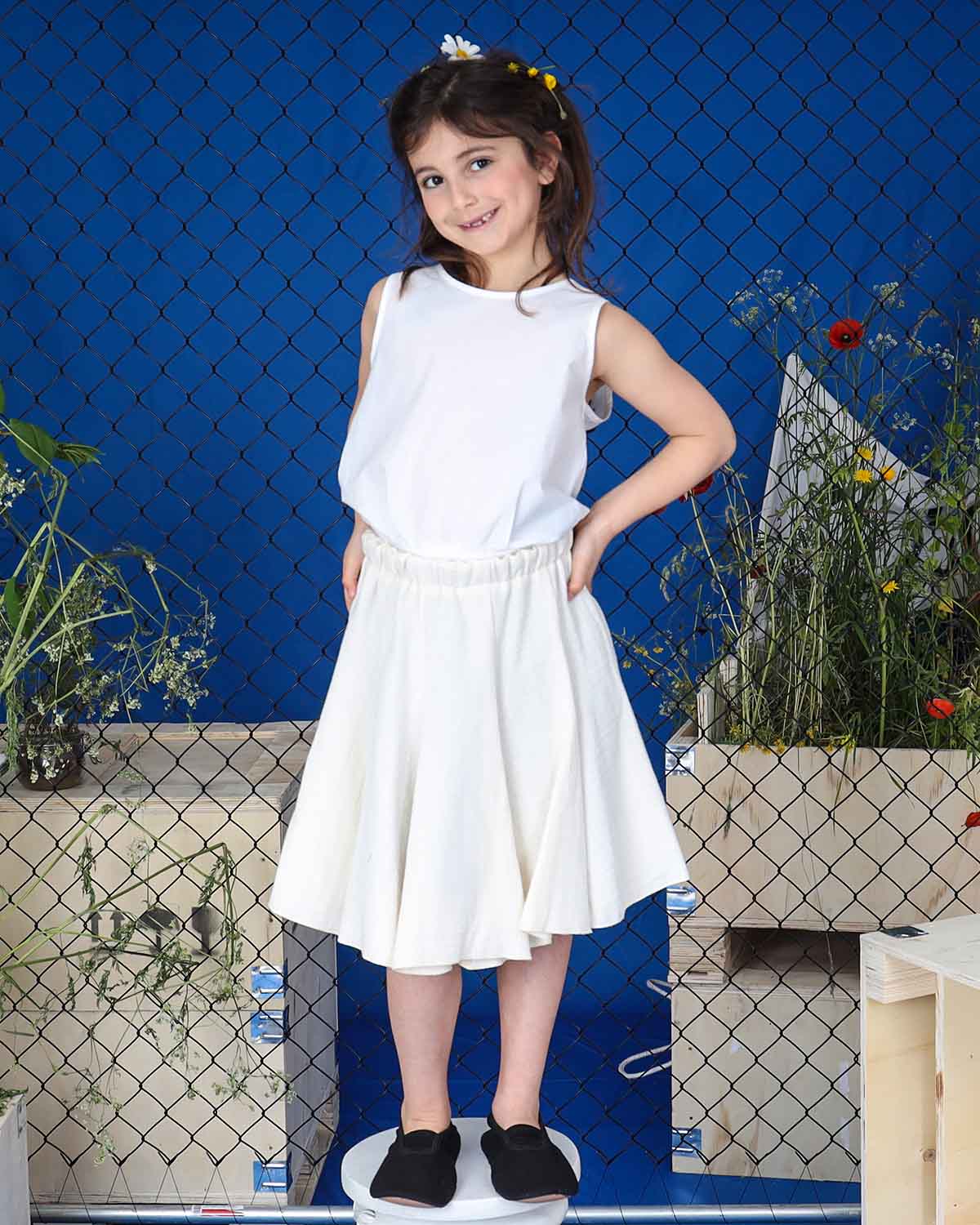 White Tank Top with Crochet Deco-2