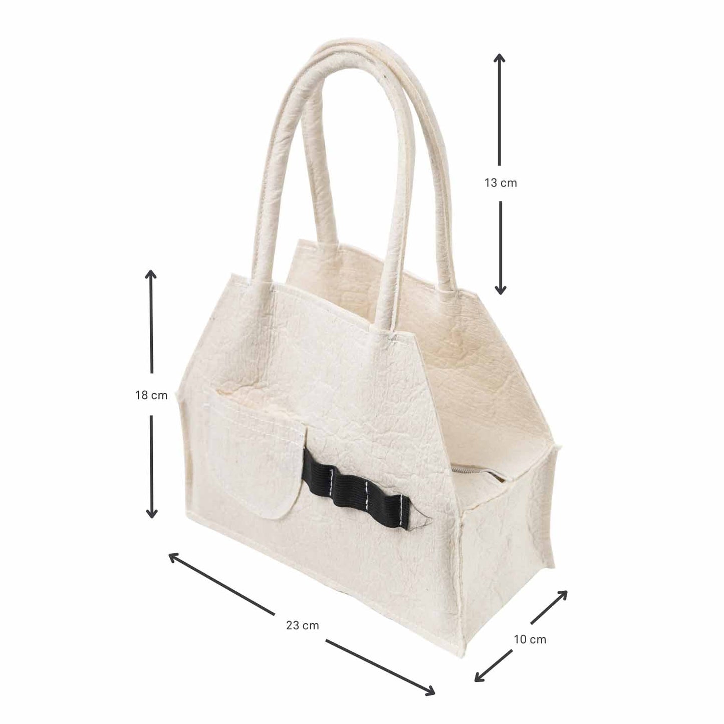 White Pinatex Handbag-4
