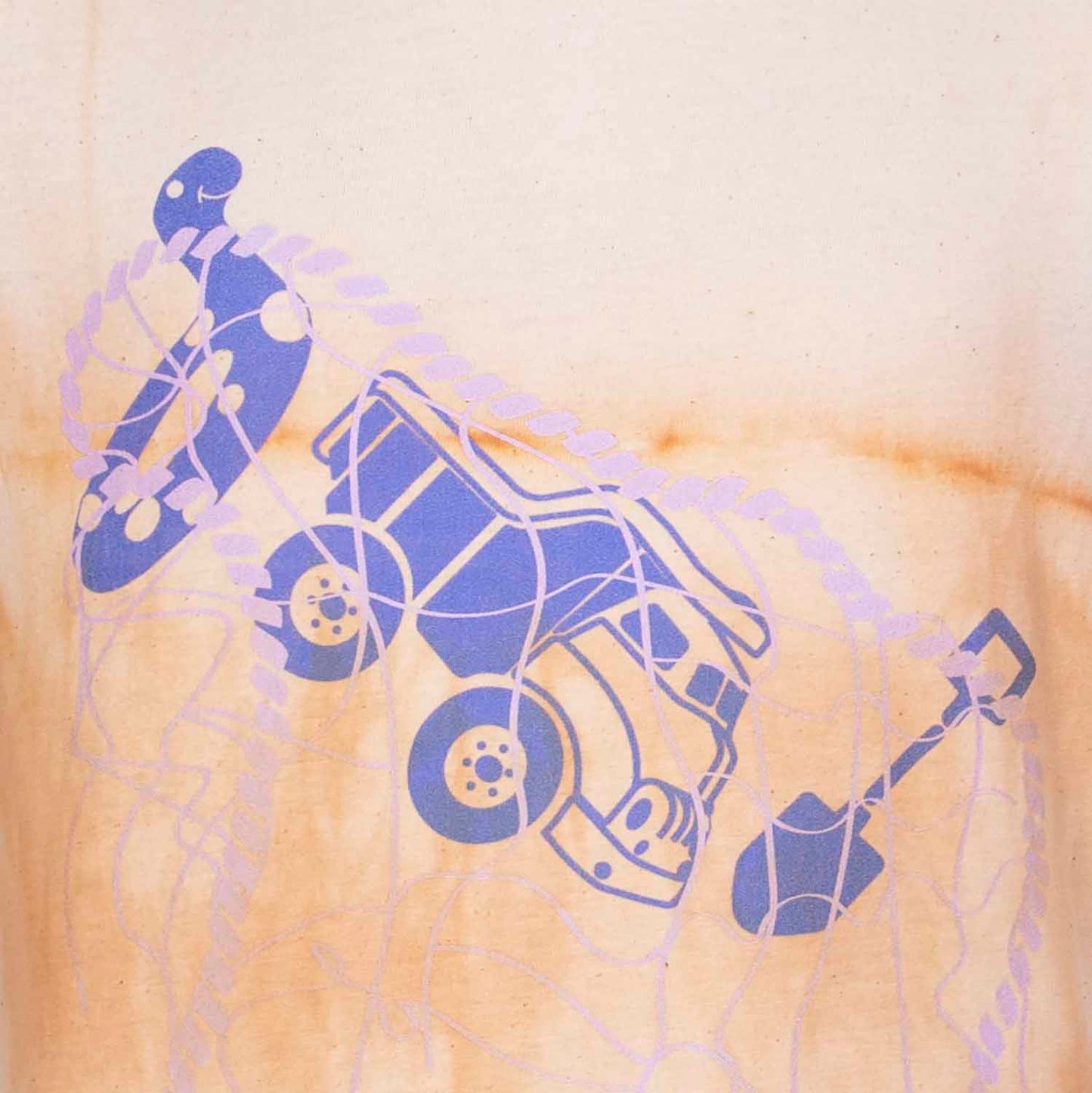 Artisanal T-Shirt Naturally Dyed with Yellow Onion, Organic-1