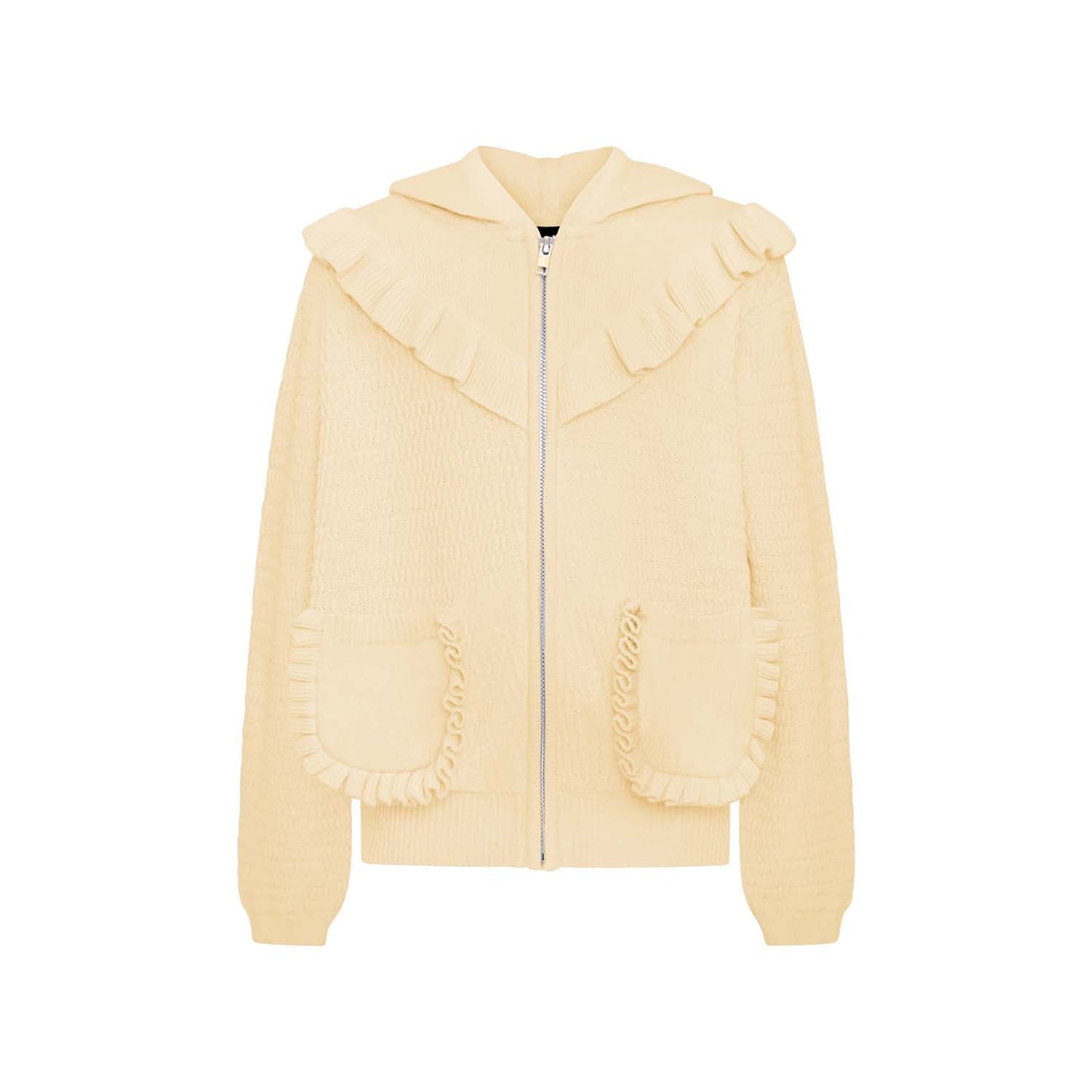 Knitted Kids Hoodie in Yellow-0