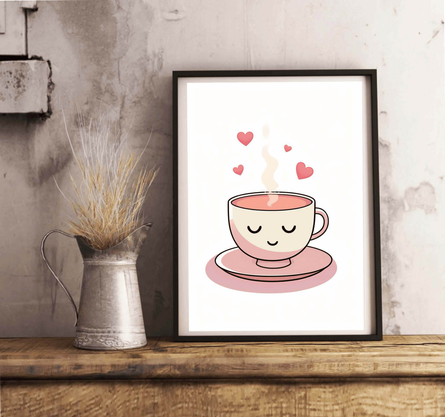 Captivating Cup of Tea Art Print – Whimsical Cozy Artwork
