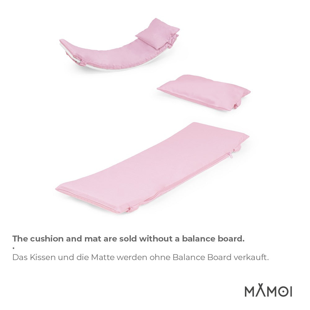 MAMOI® Pink Pillow for balance board kids, Mat for wobble board kids, Material for wooden balance board, Cushion for balance board toddler, Pillow for kids seesaw-5