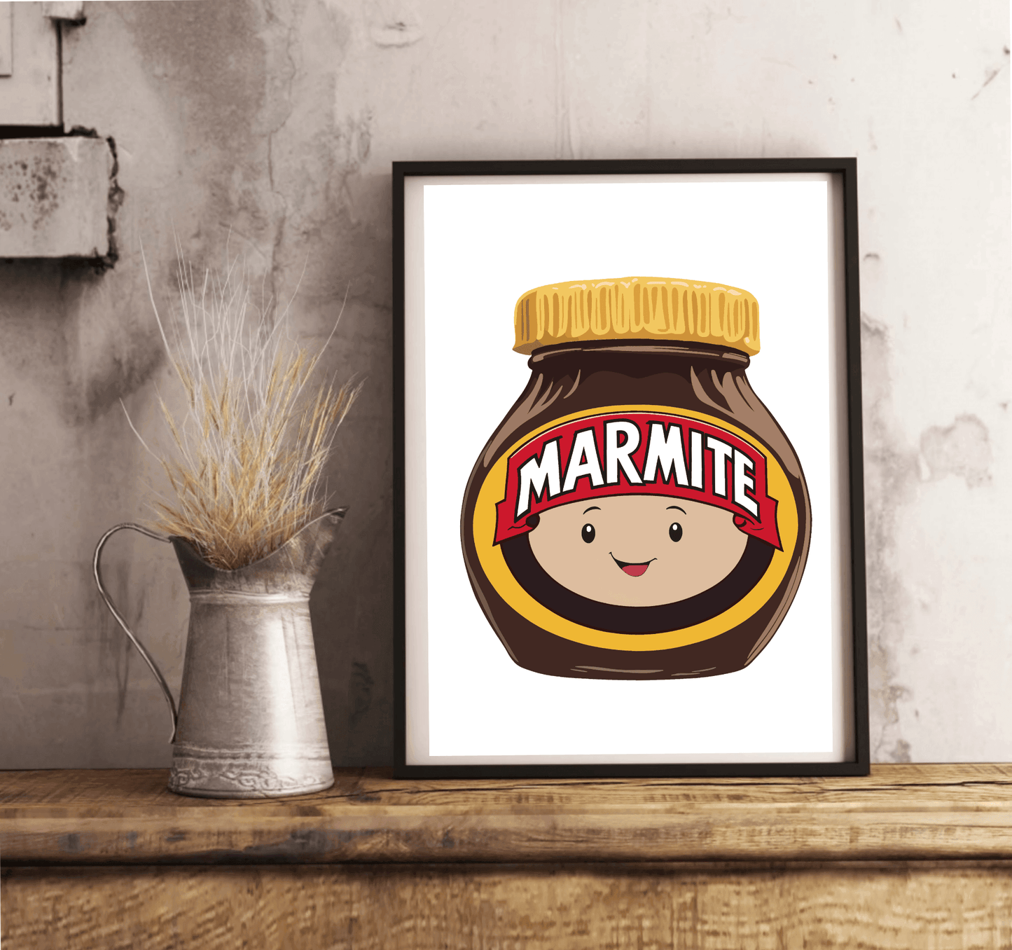 Cute Marmite Art Print – Funny Cartoon Wall Art