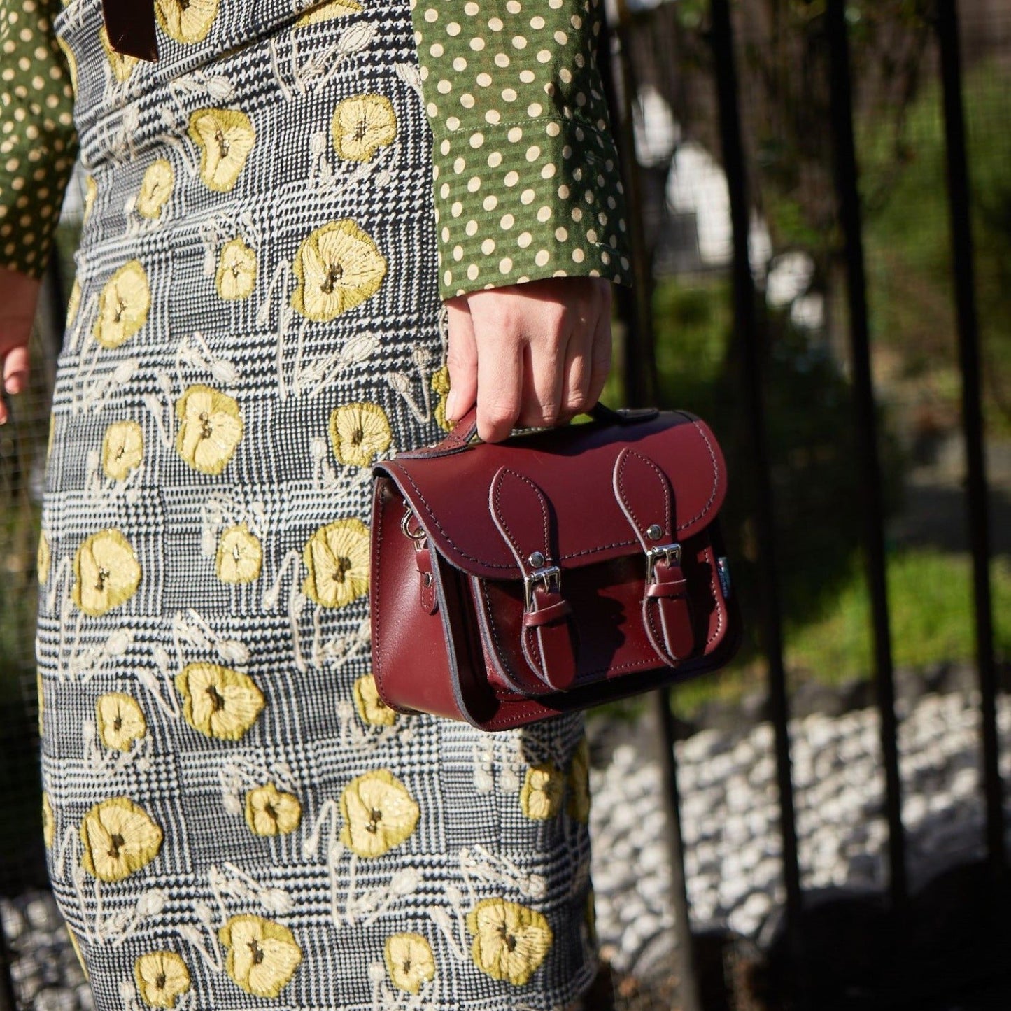 Handmade Leather Micro Satchel - Oxblood-3