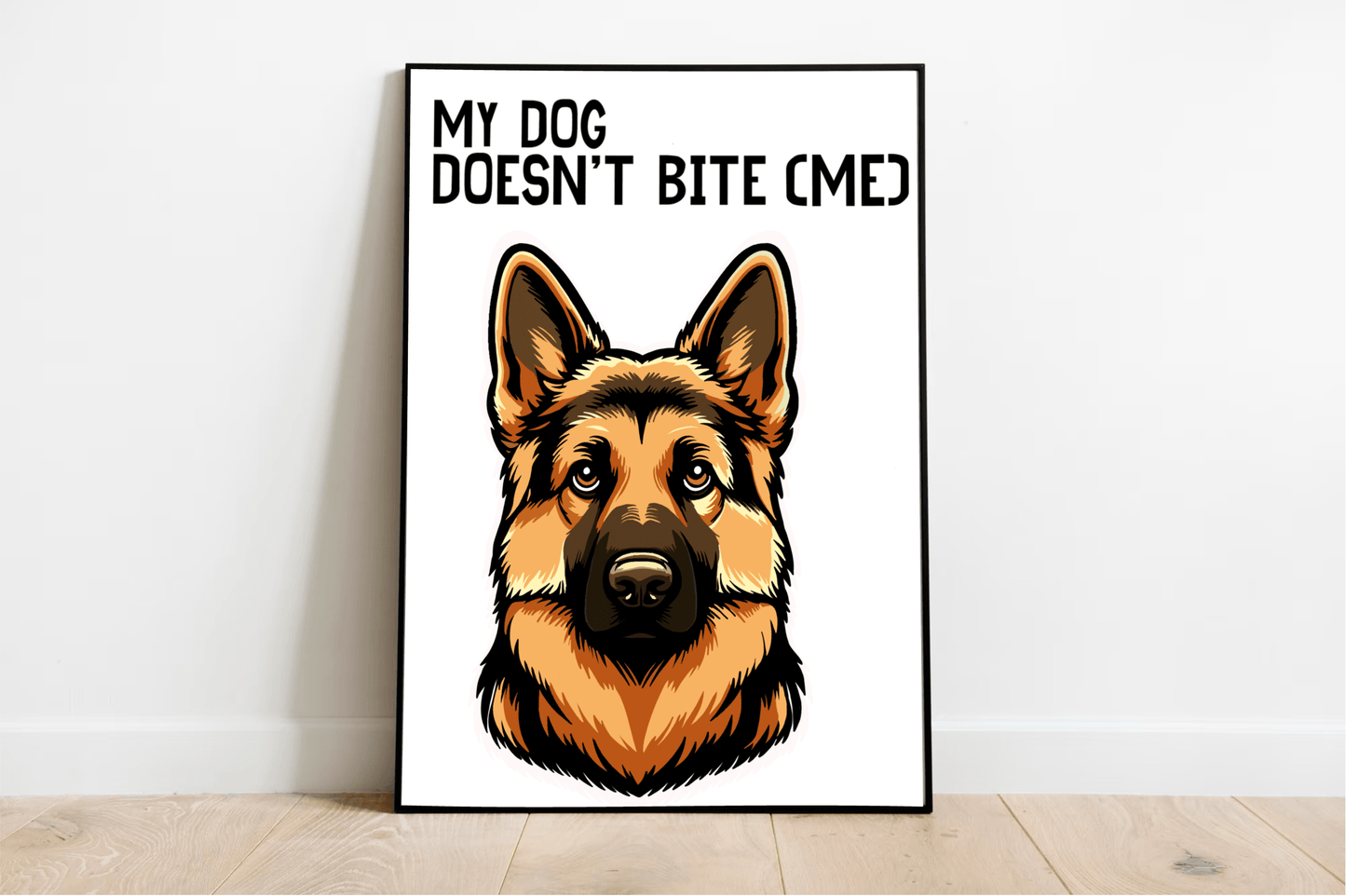 Loyal Companion Quirks – Funny German Shepherd Art Print