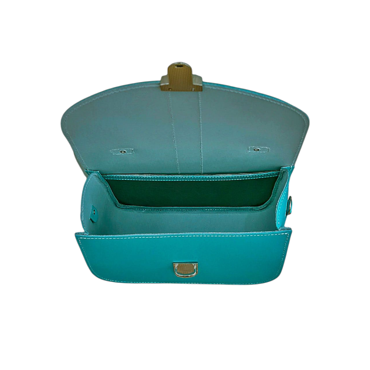 Olympia Handmade Leather Bag - Teal-2