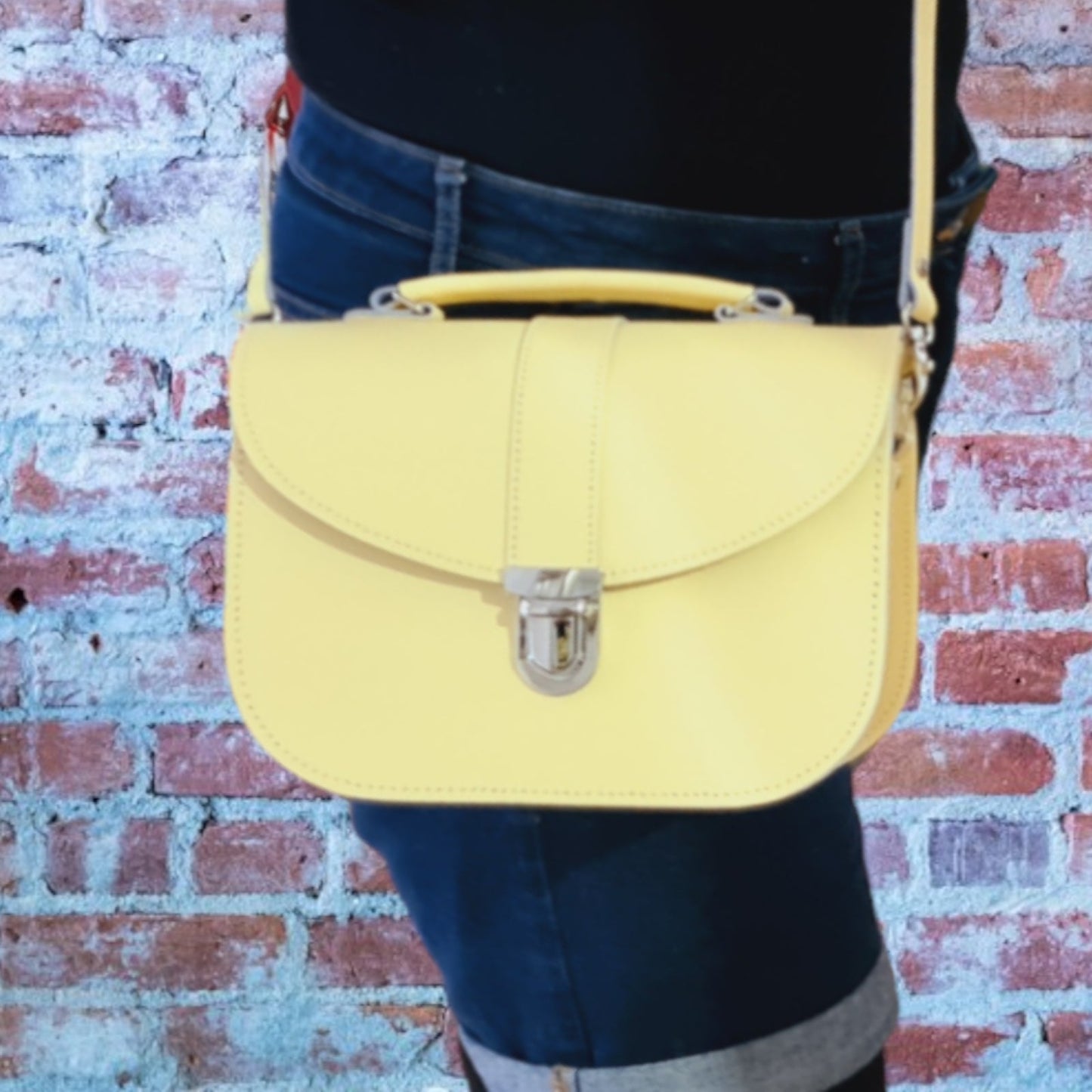 Olympia Handmade Leather Bag - Primrose Yellow-2