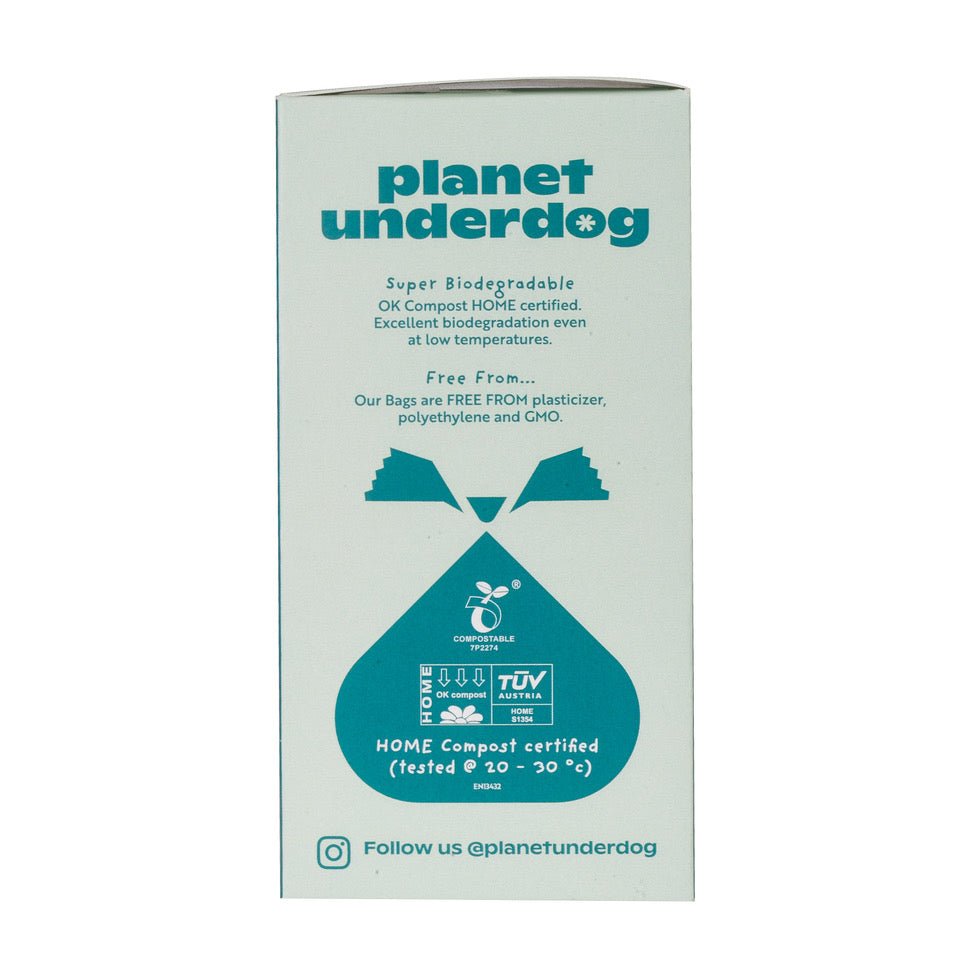 60 Planet Underdog Compostable Dog Poop Bags - Green Box - mezetto