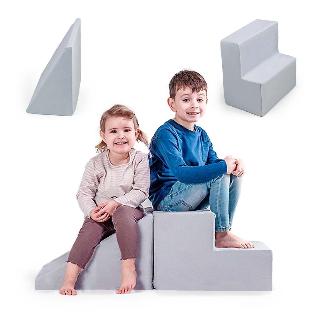 MAMOI® Baby Climbing Blocks | Foam Play Set | Climbing Blocks for Baby Softplay Set | Soft Play Slide and Step Set | Climbing Blocks for Toddlers | 100% ECO | Made in EU-0