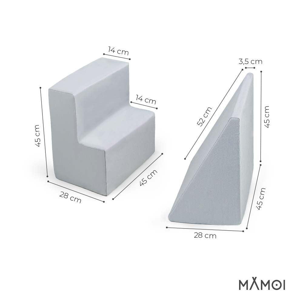 MAMOI® Baby Climbing Blocks | Foam Play Set | Climbing Blocks for Baby Softplay Set | Soft Play Slide and Step Set | Climbing Blocks for Toddlers | 100% ECO | Made in EU-2