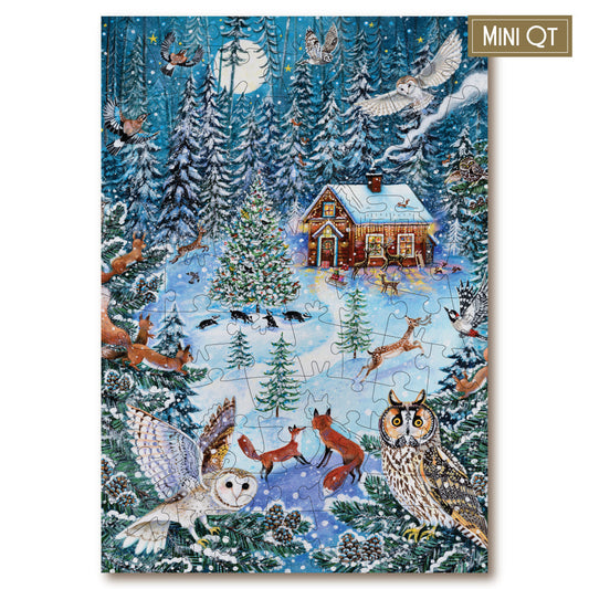 Winter Woodland Cottage MINI QT