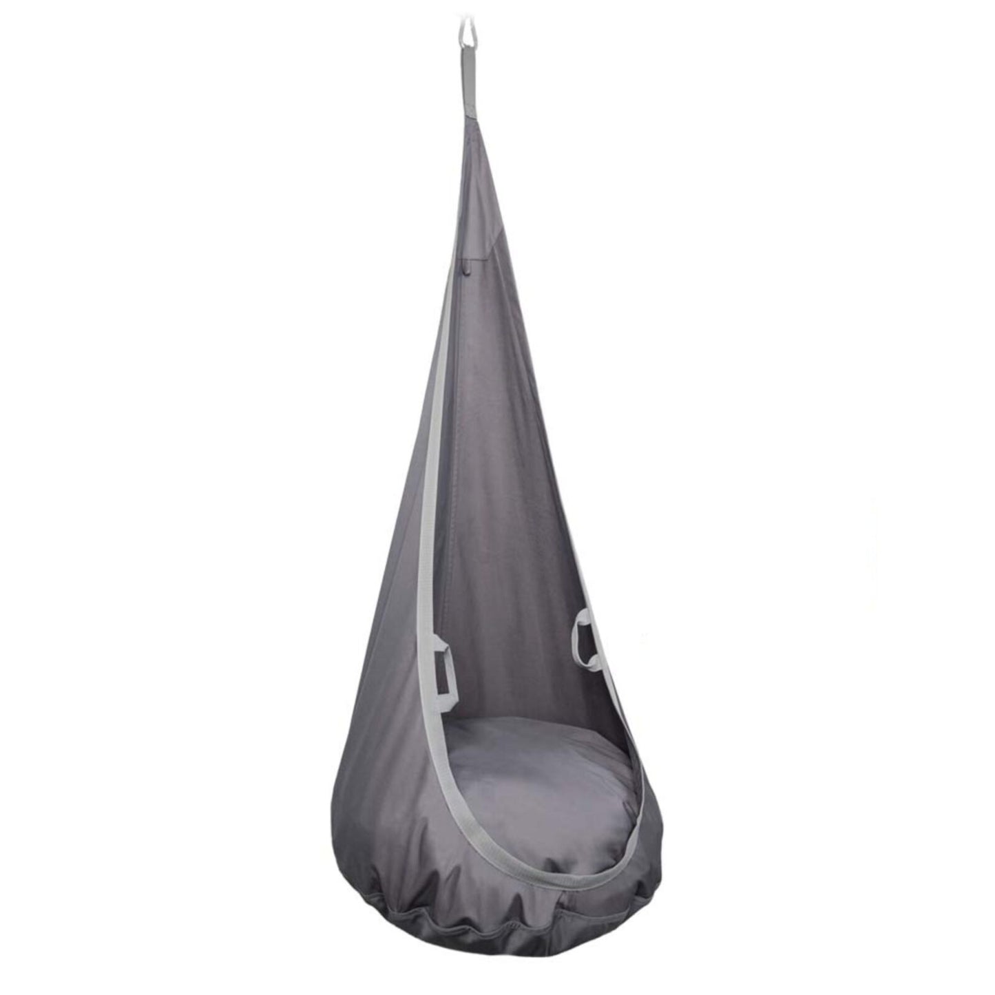 MAMOI® Swing hanging chair Grey, Indoor hammock, Sensory swing seat for bedroom for kids, Child door swinging nest for autism, Garden egg swings for children-0