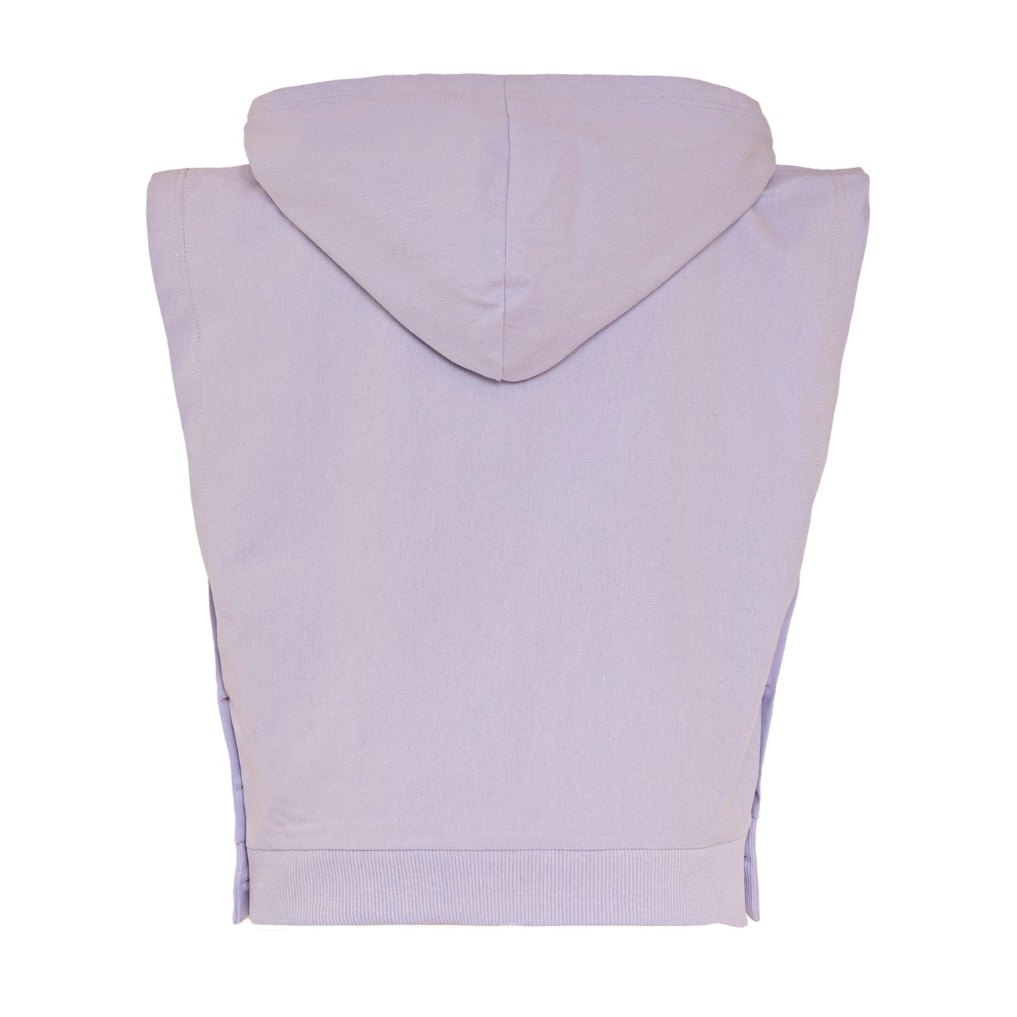 Kids Lilac Sleeveless Hoodie with Embroidery-2